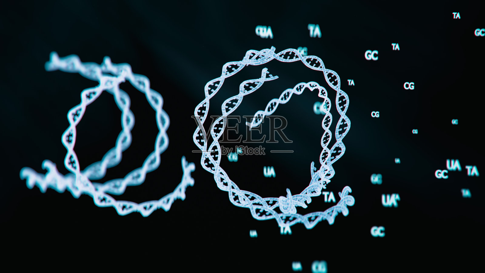 DNA链螺旋结构照片摄影图片