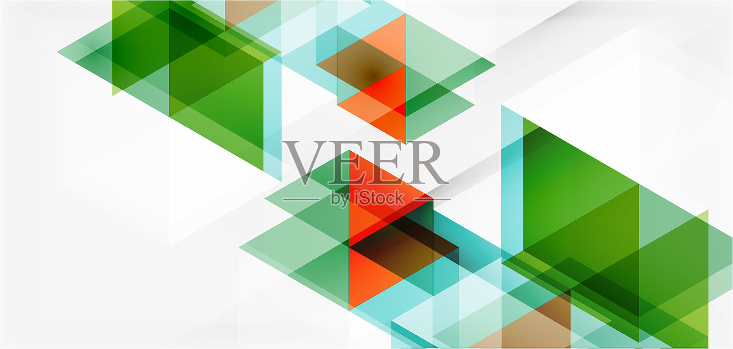 几何抽象背景马赛克三角形和插画图片素材