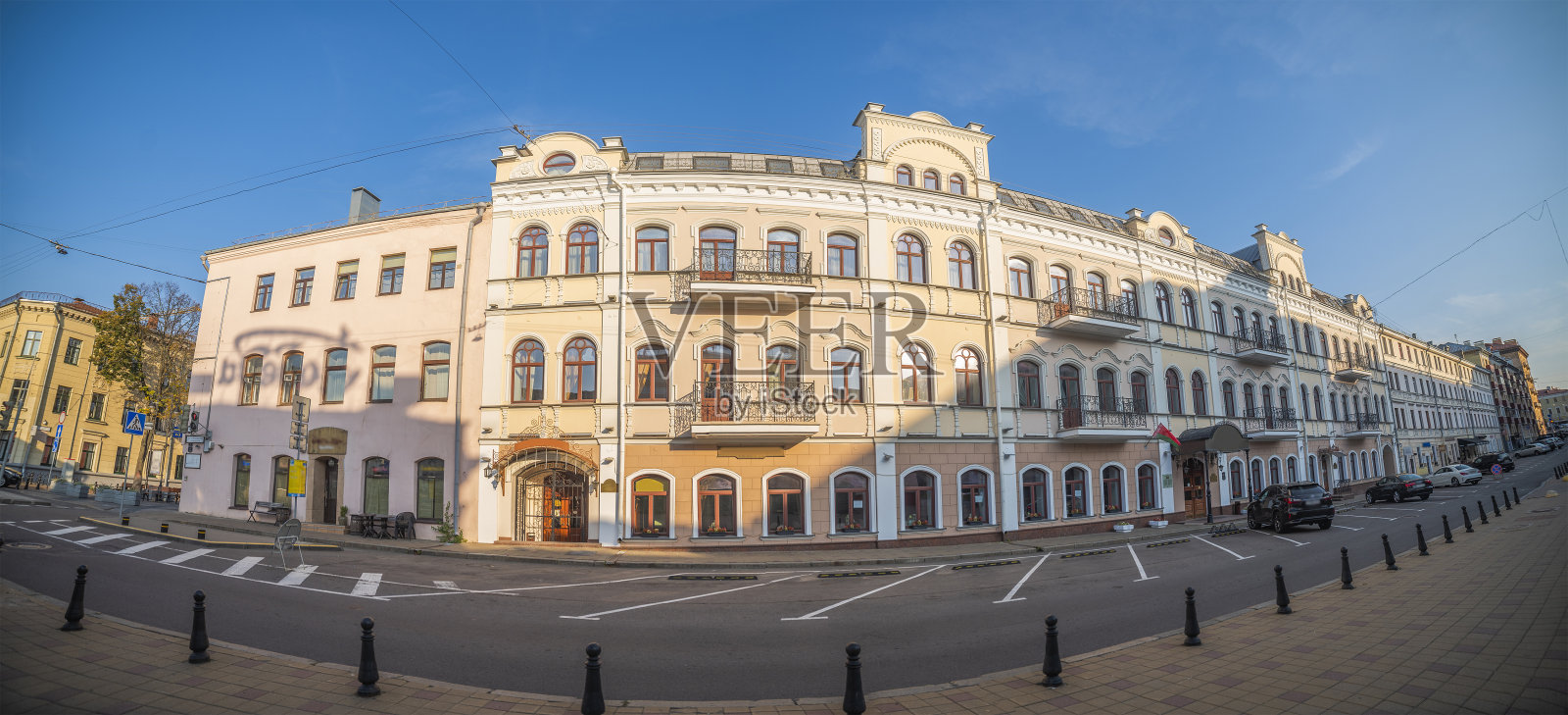 明斯克。Nemiga的市中心。照片摄影图片