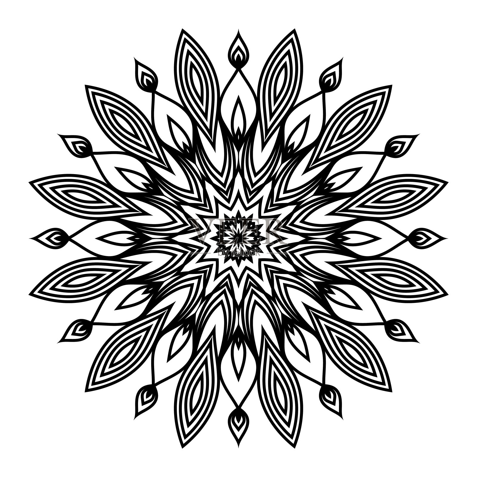 矢量曼荼罗设计元素的插图,广告横幅,项目等。插画图片素材