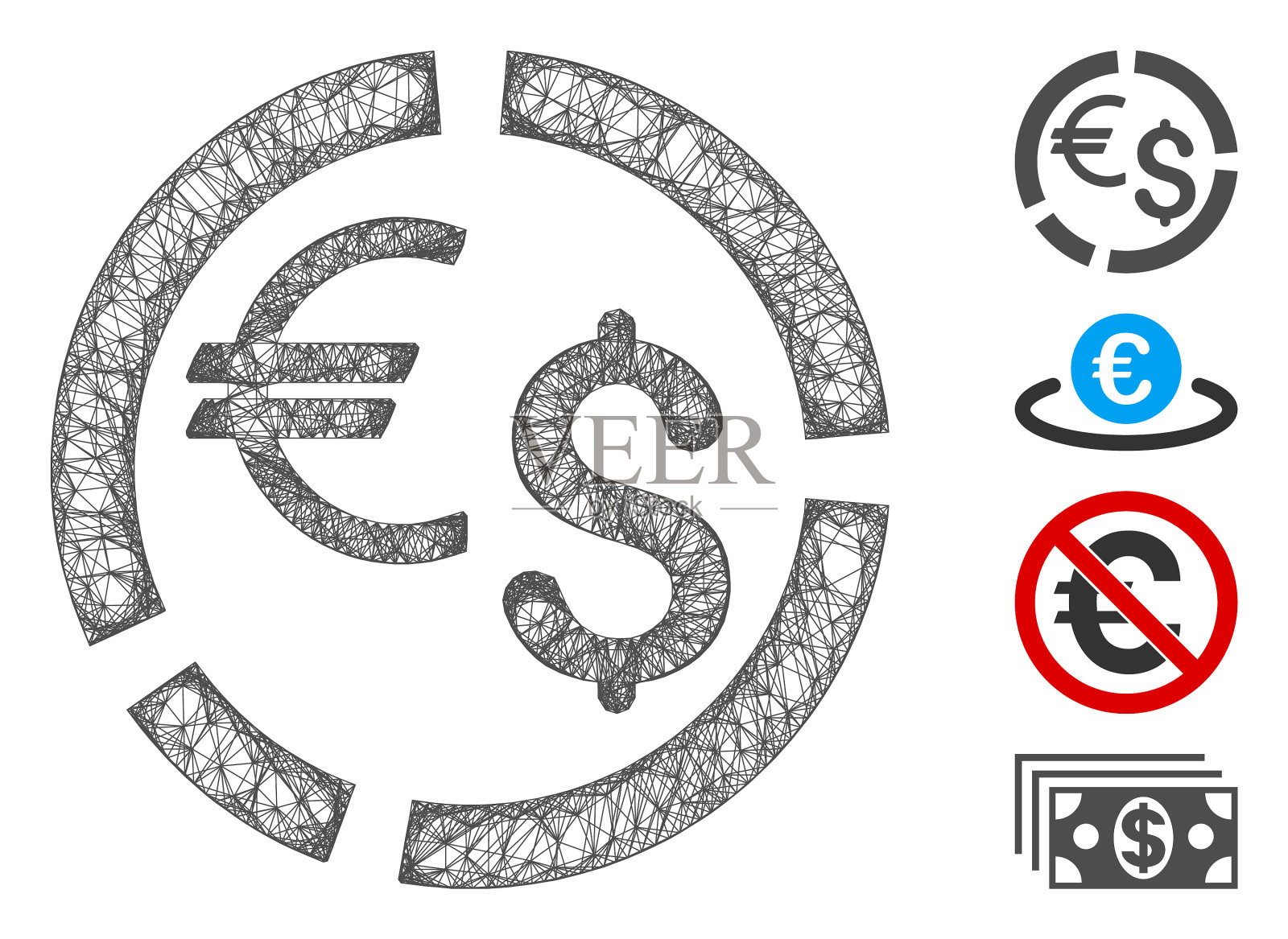 货币图网孔插画图片素材