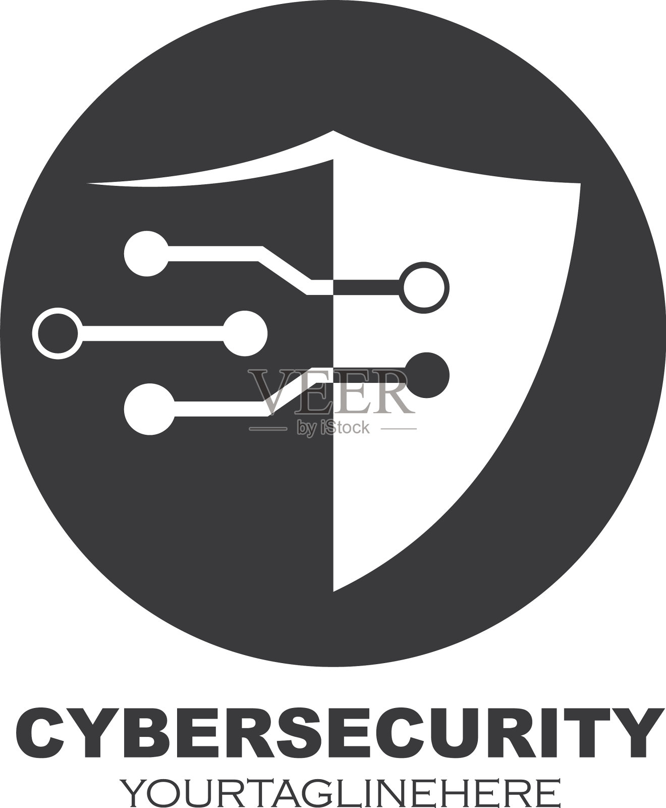 网络安全防护图标设计插画图片素材