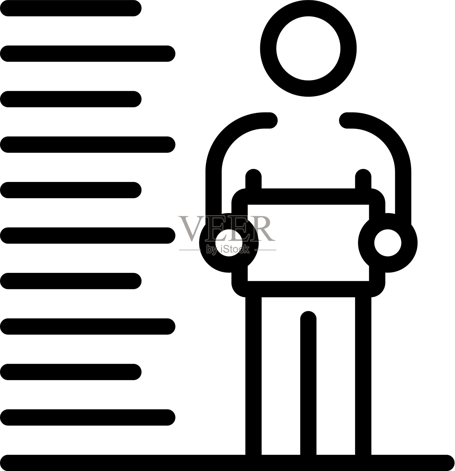 监狱罪犯照片测量图标轮廓插画图片素材