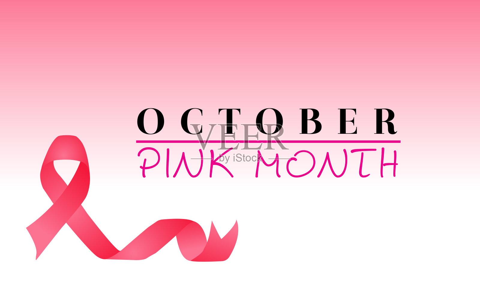 矢量设计十月,粉红月插画图片素材