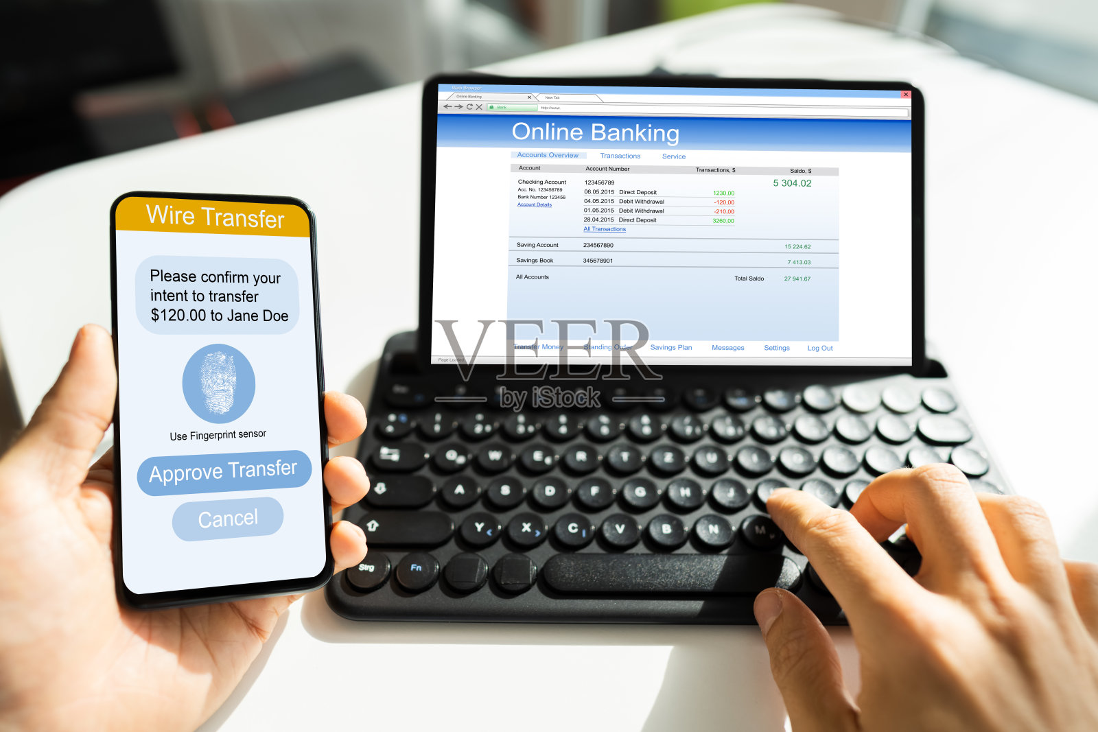 在线2因子银行认证照片摄影图片