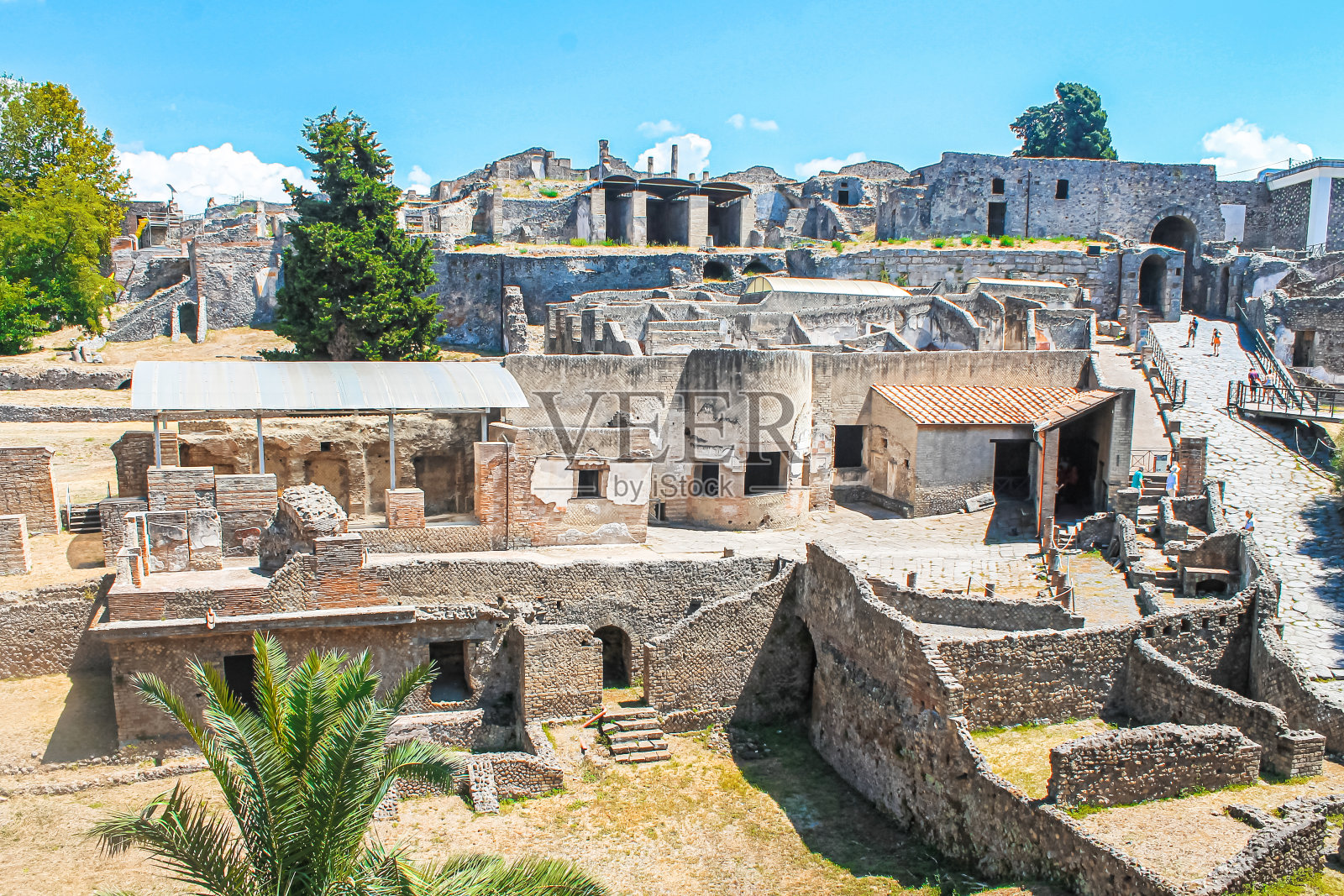 意大利古城庞贝的废墟照片摄影图片