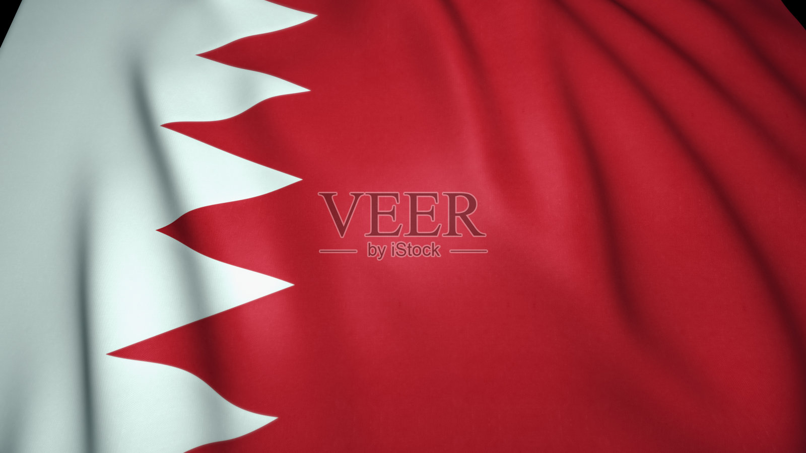 挥舞现实的巴林国旗背景。三维演示照片摄影图片