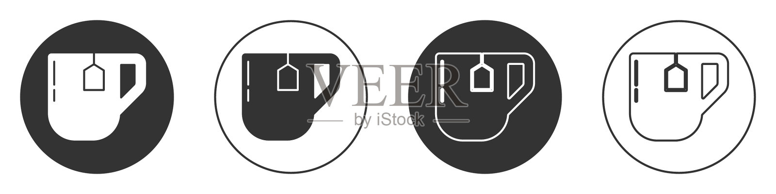 红茶杯与茶包图标隔离图标素材