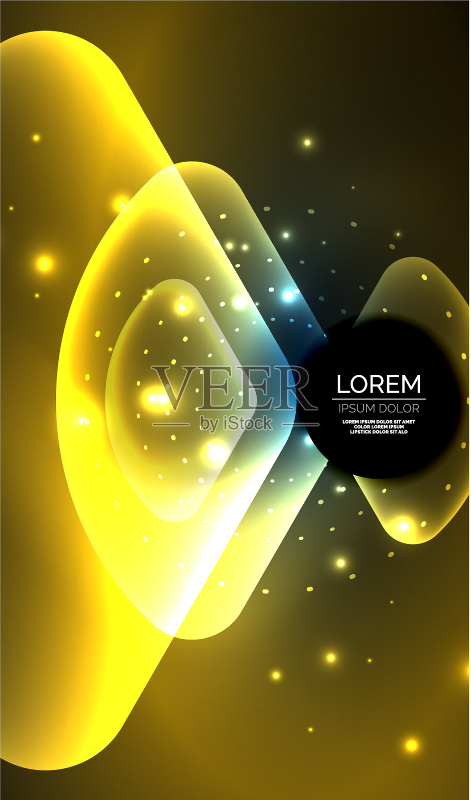 发光的霓虹灯闪亮透明抽象几何插画图片素材