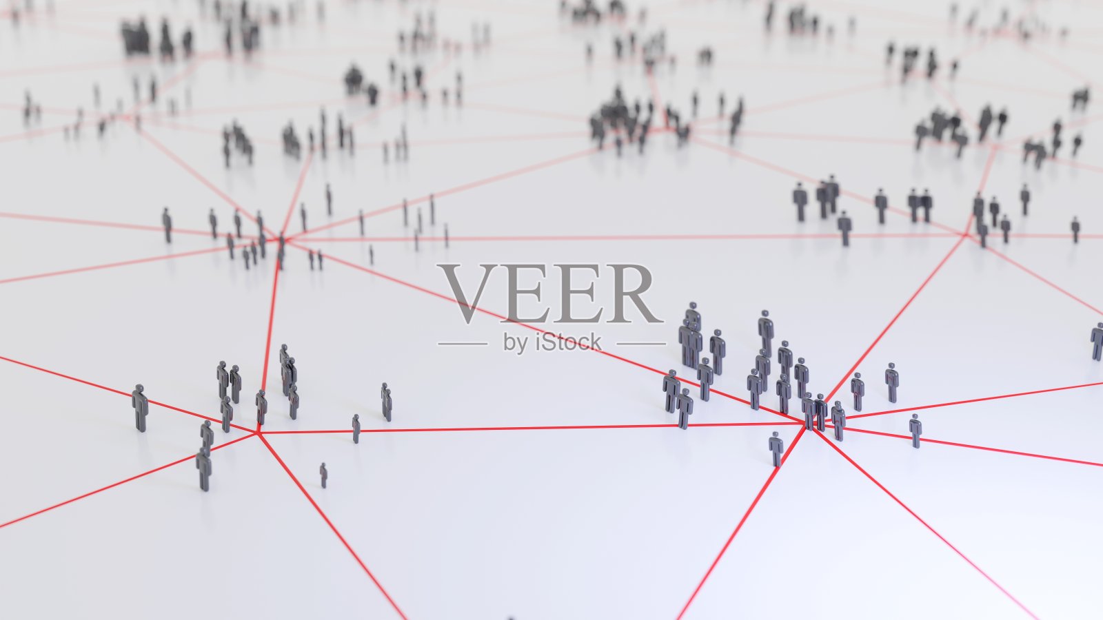 相互联系的人群。社交媒体,网络概念。数字3 d渲染。照片摄影图片