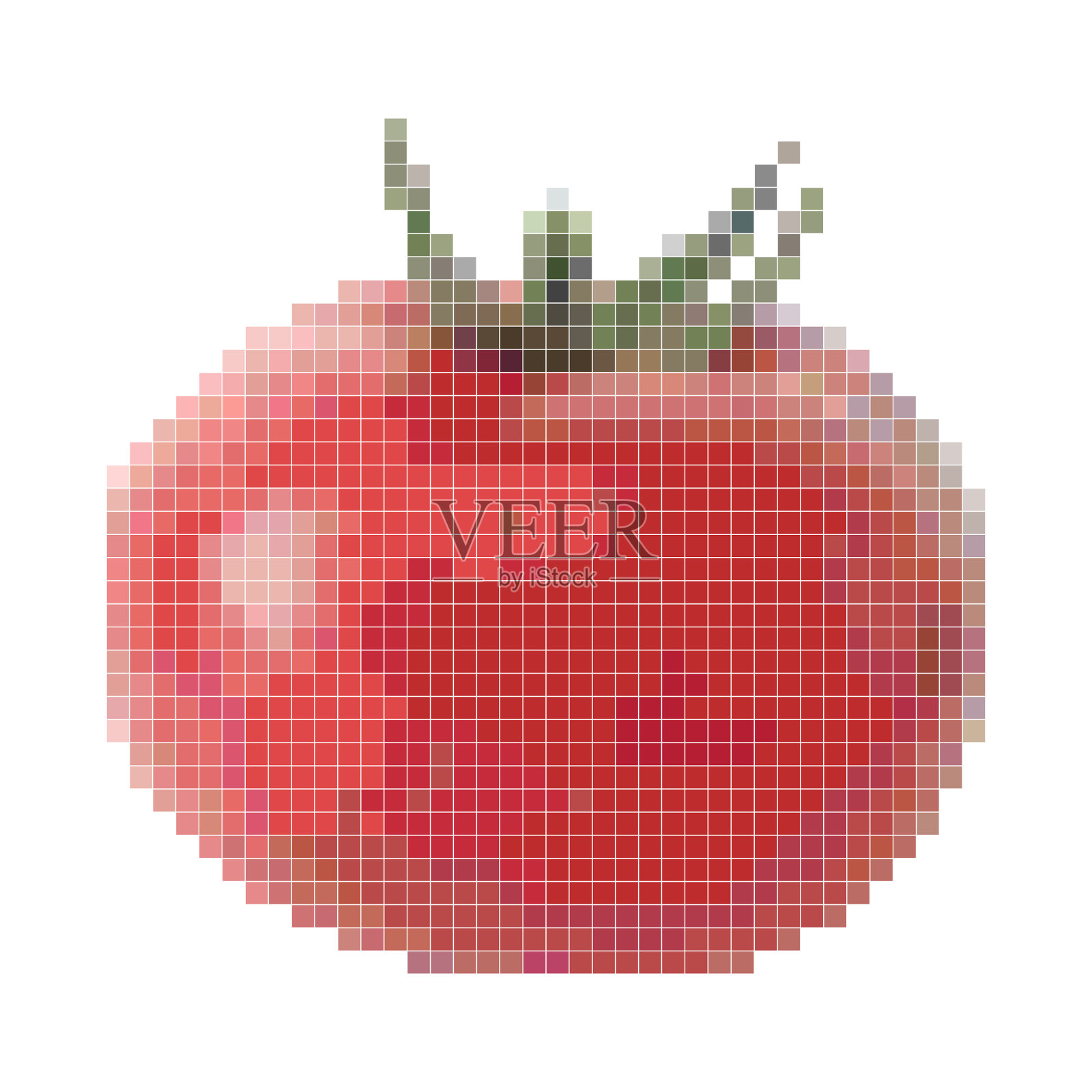 像素图形红色西红柿新鲜蔬菜健康插画图片素材