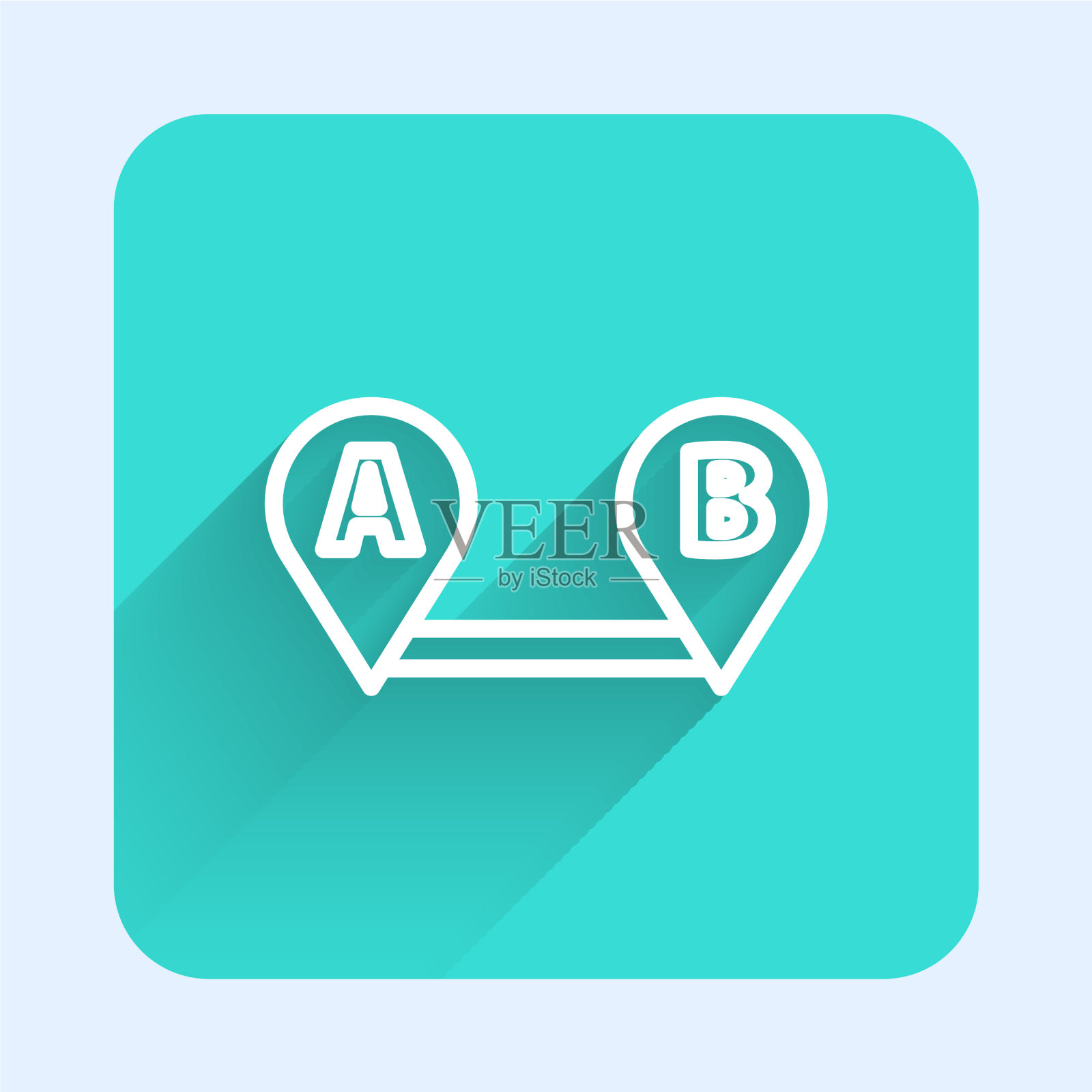 路线位置图标用白线隔开图标素材