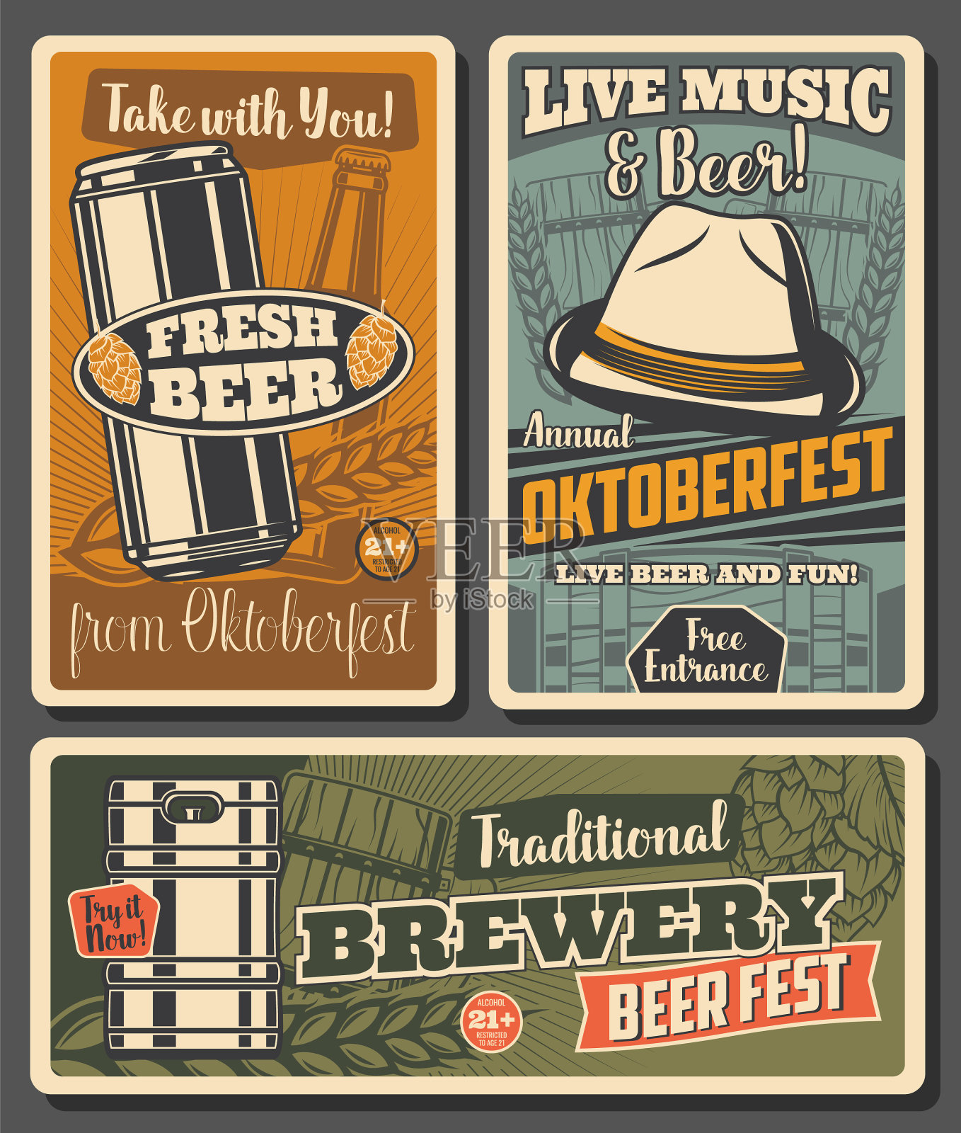 啤酒节庆祝活动插画图片素材