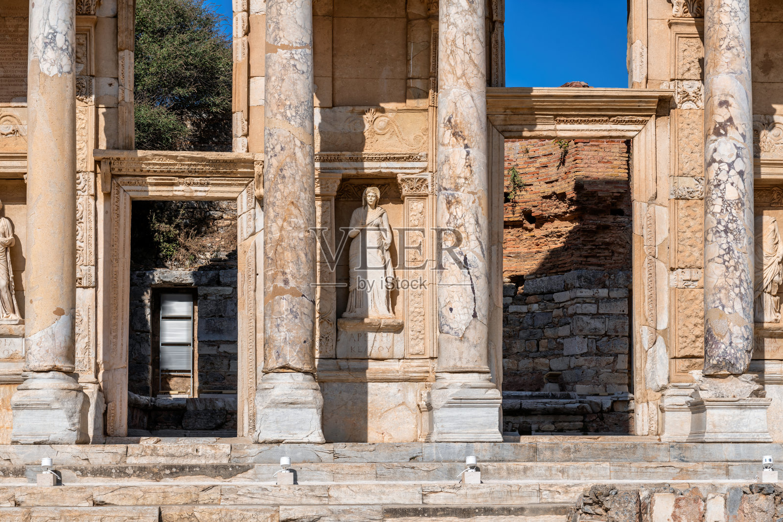 以弗所古城摄尔修斯图书馆遗址照片摄影图片