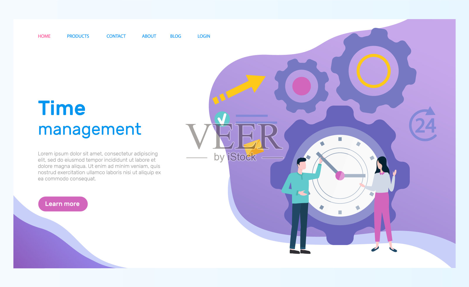 财务报表分析。实现业务解决方案。扩展你的业务插画图片素材