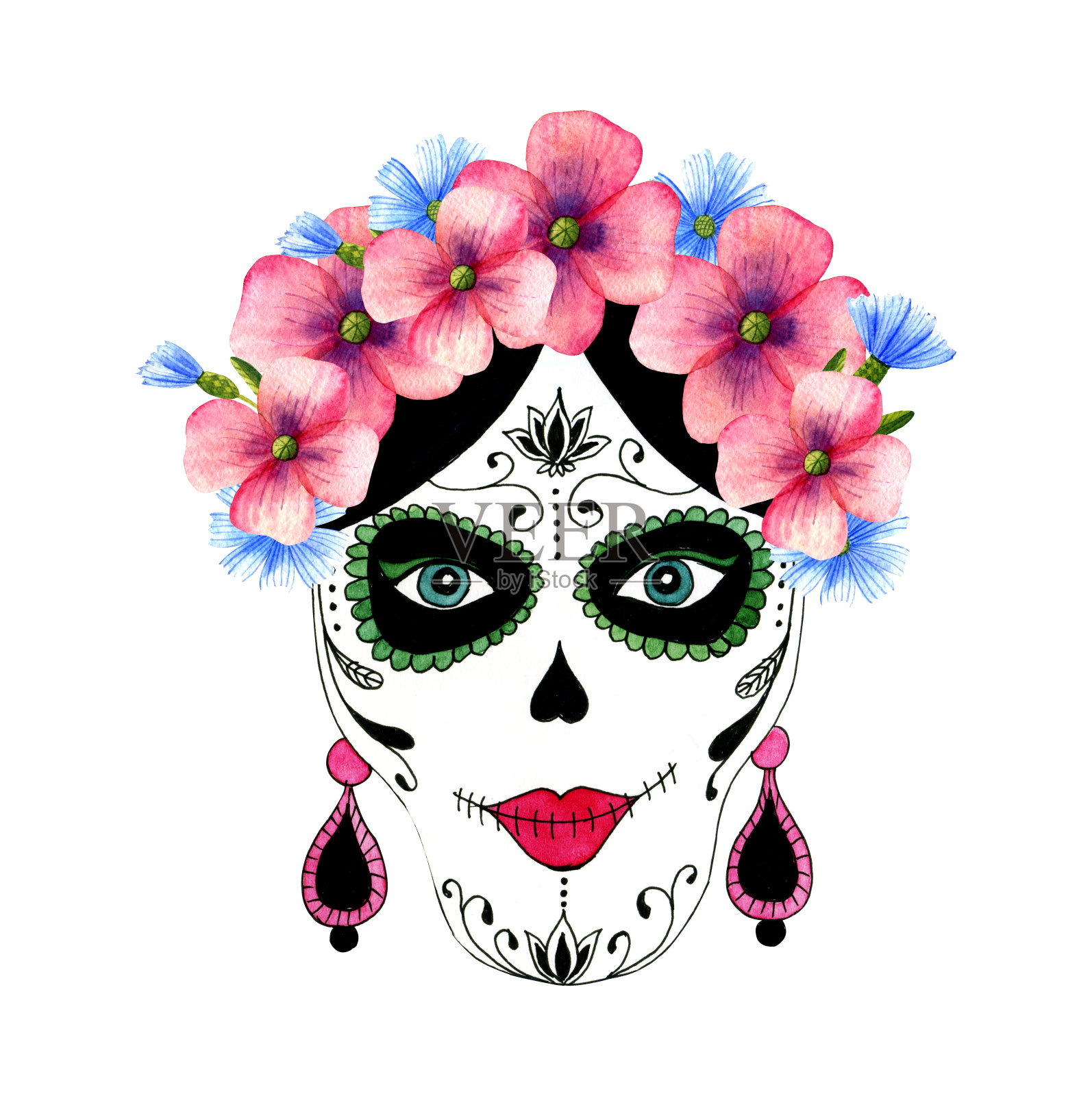 亡灵节插画图片素材