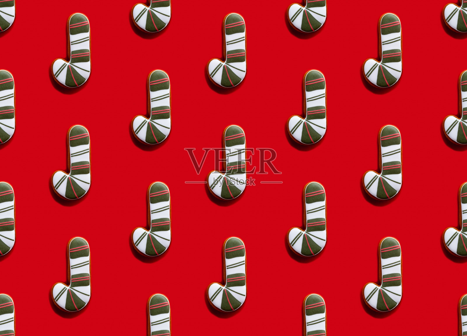 圣诞藤条图案红色无缝背景照片摄影图片