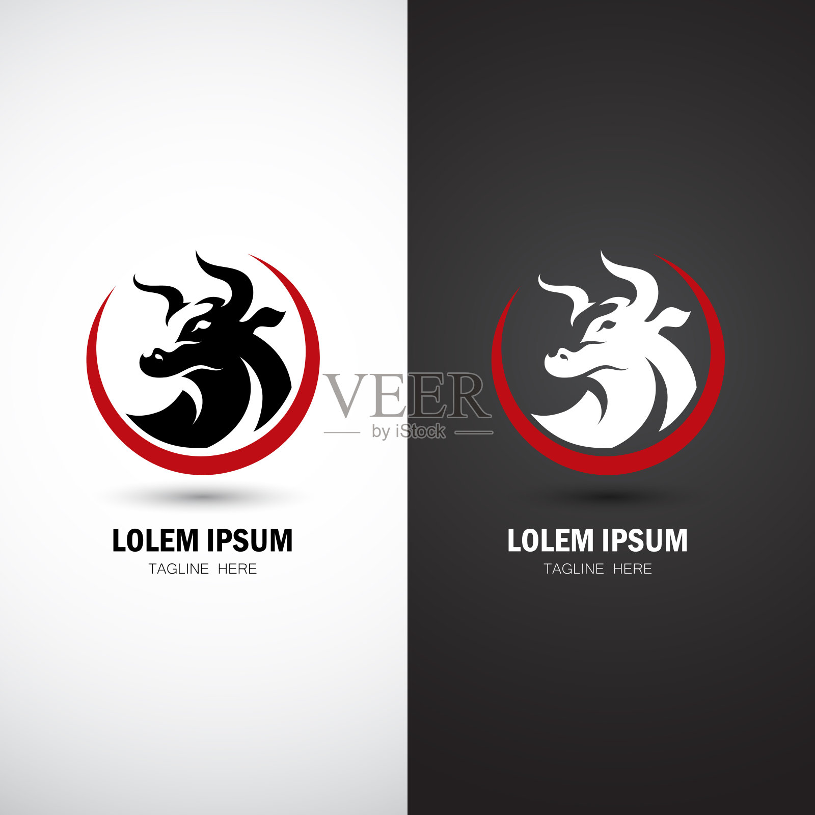 牛矢量标志插画图片素材