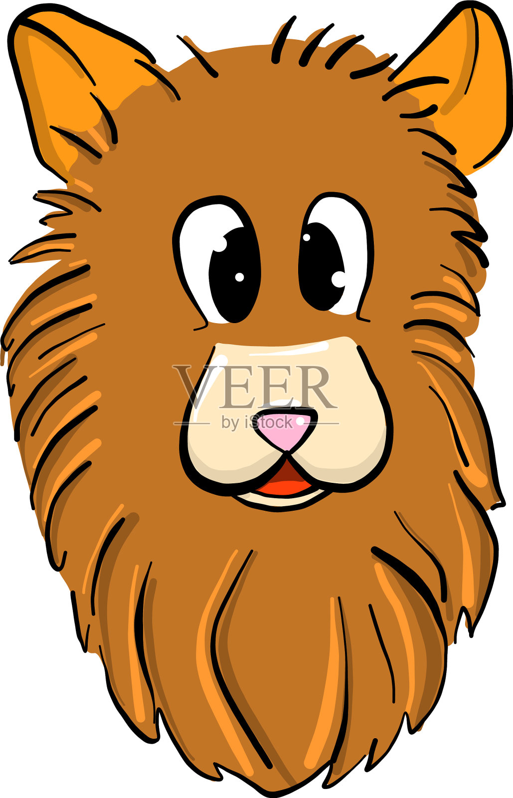 白色背景上有趣的狗插画图片素材