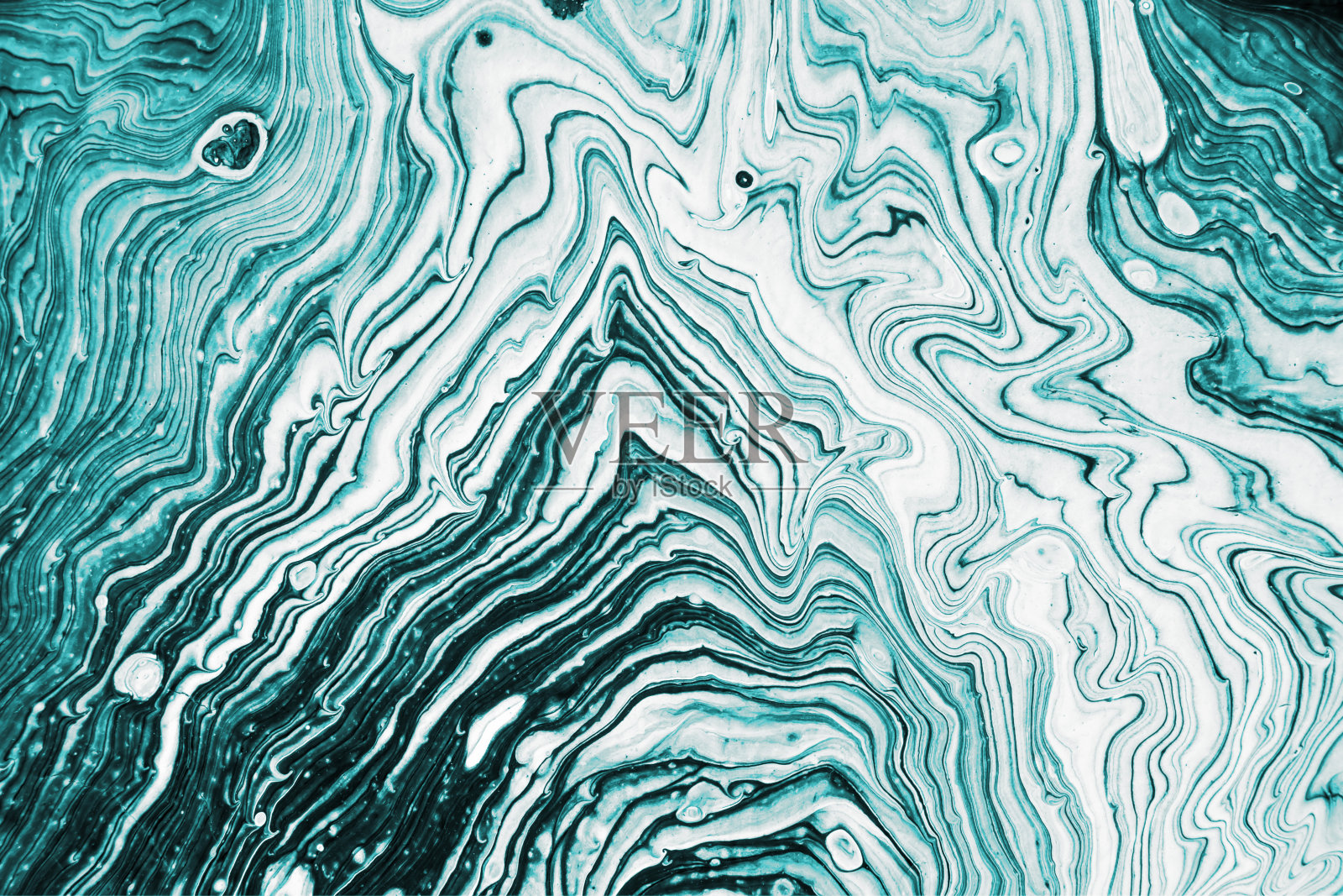 高分辨率。豪华抽象流体艺术绘画,丙烯酸浇注,酒精墨水,蓝色和绿松石。插画图片素材