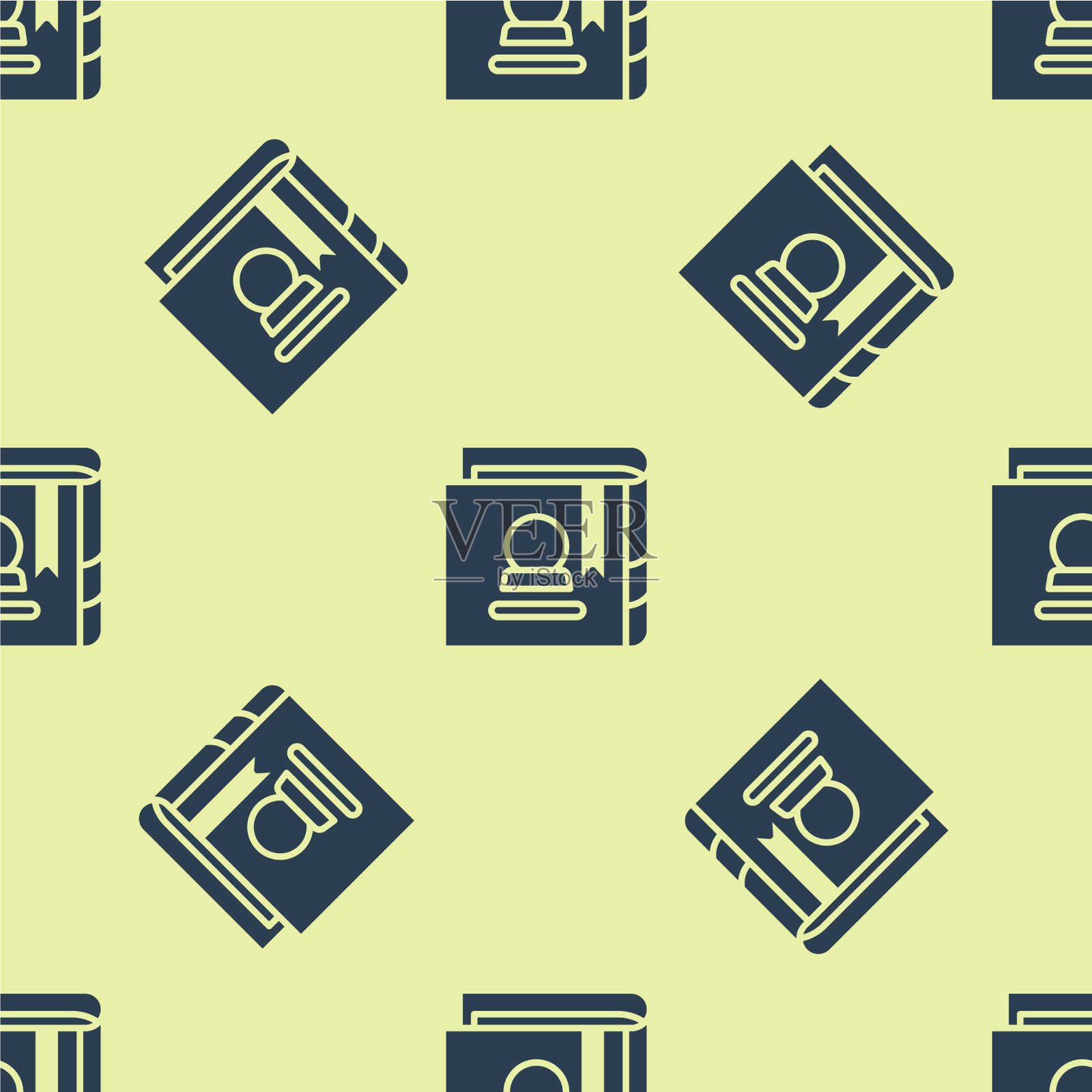 蓝色古代魔法书与炼金术食谱和插画图片素材