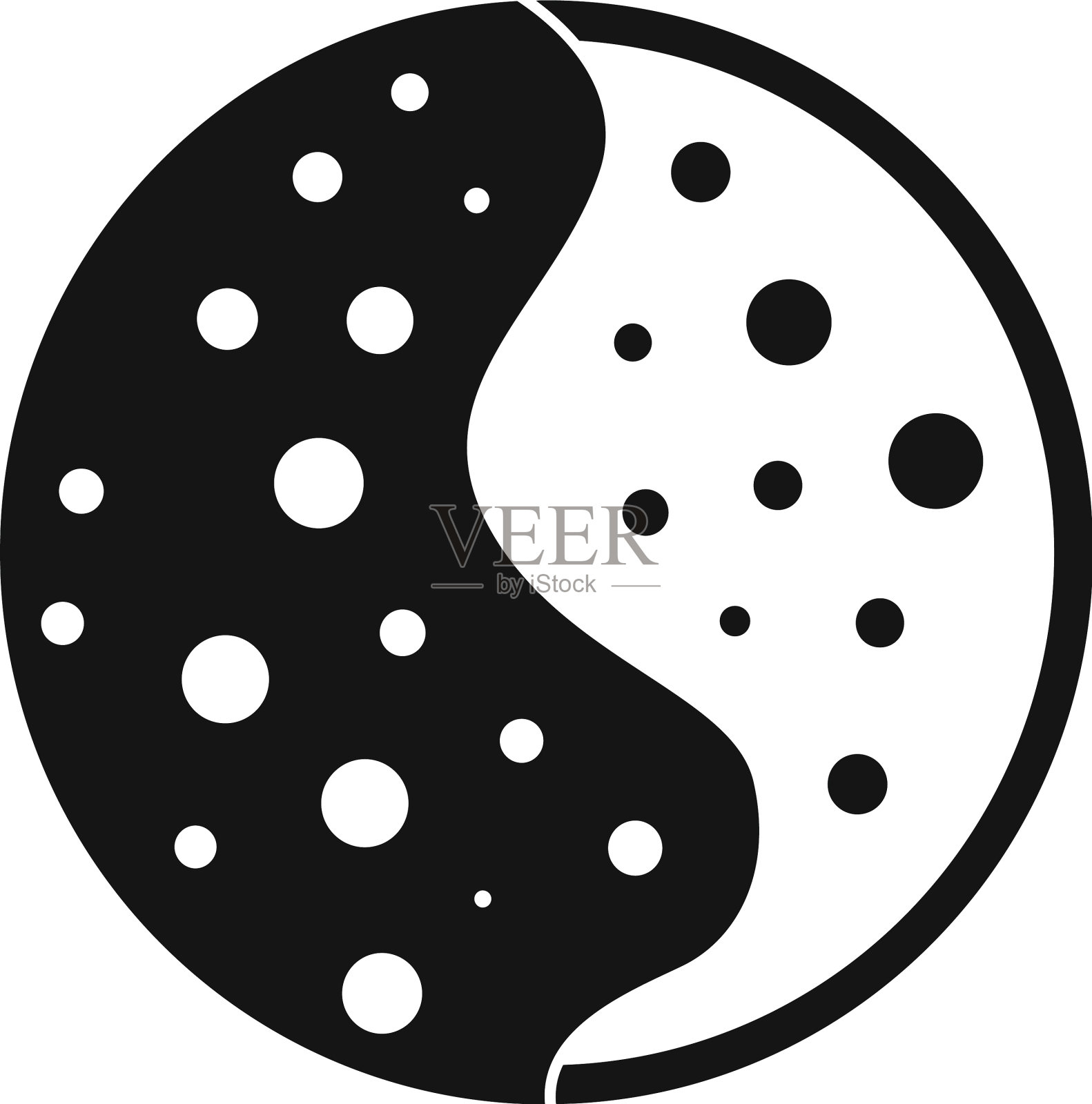 半奶油巧克力图标简单的风格设计元素图片