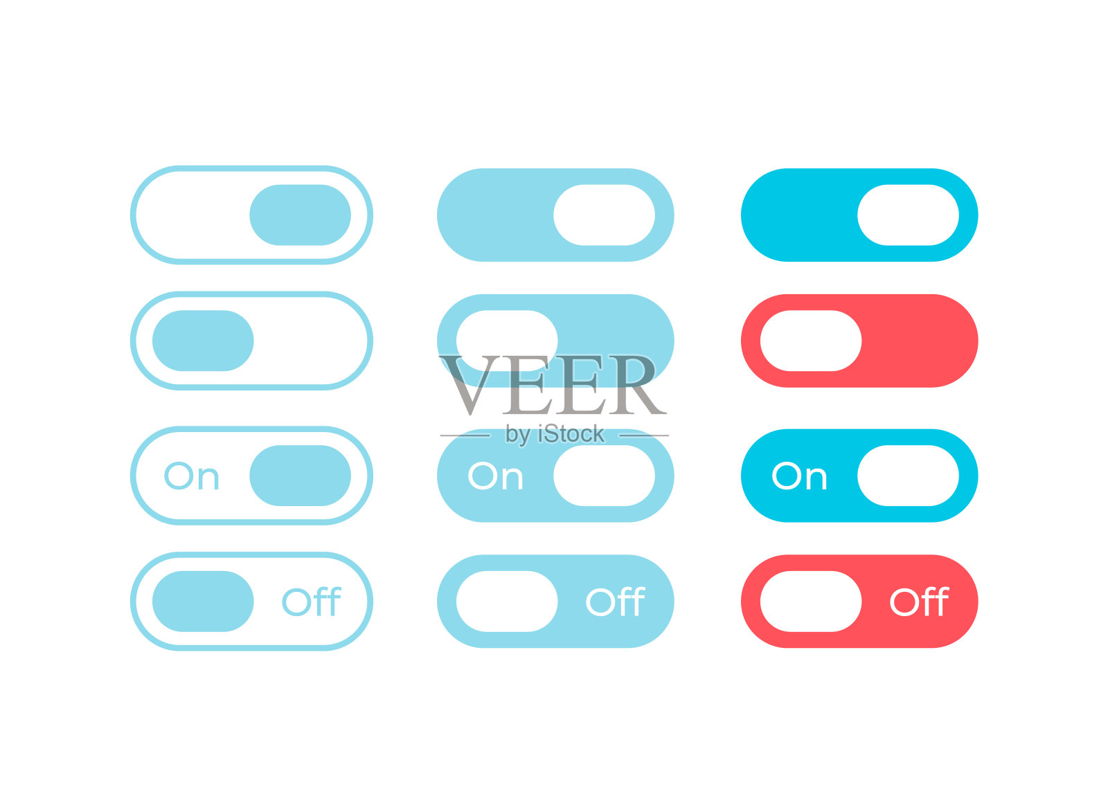 控制面板UI元素工具包设计元素图片