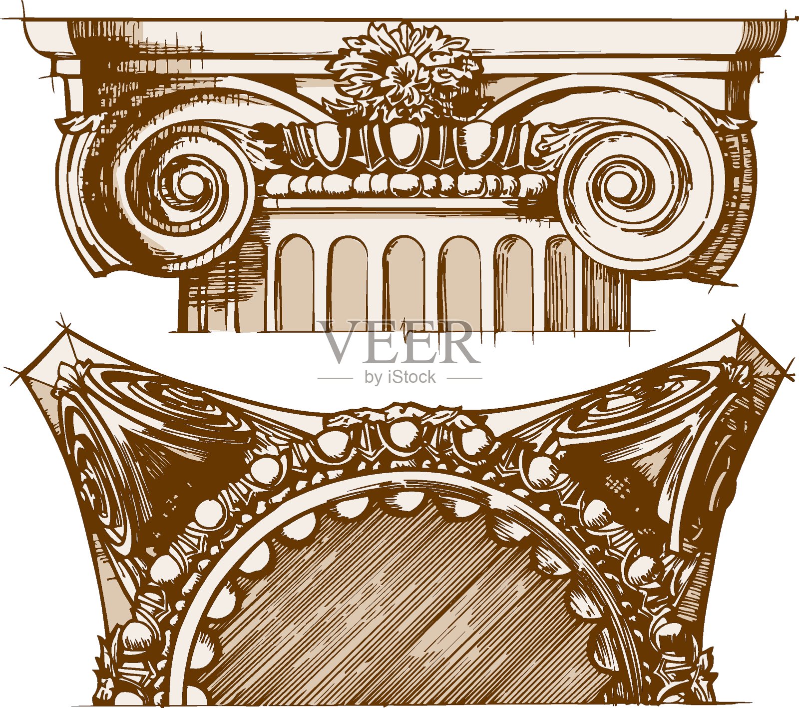 离子资本绘制向量插画图片素材