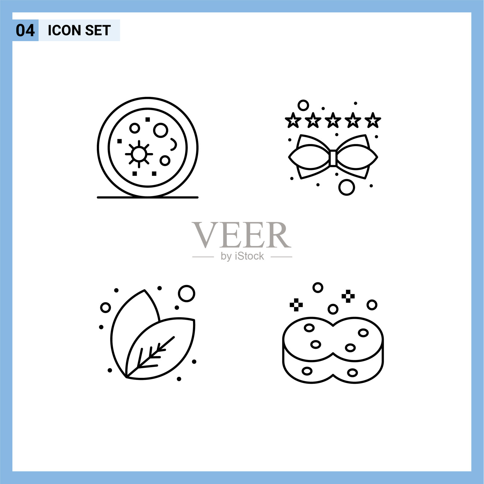 设置4个现代UI图标符号标志图标素材