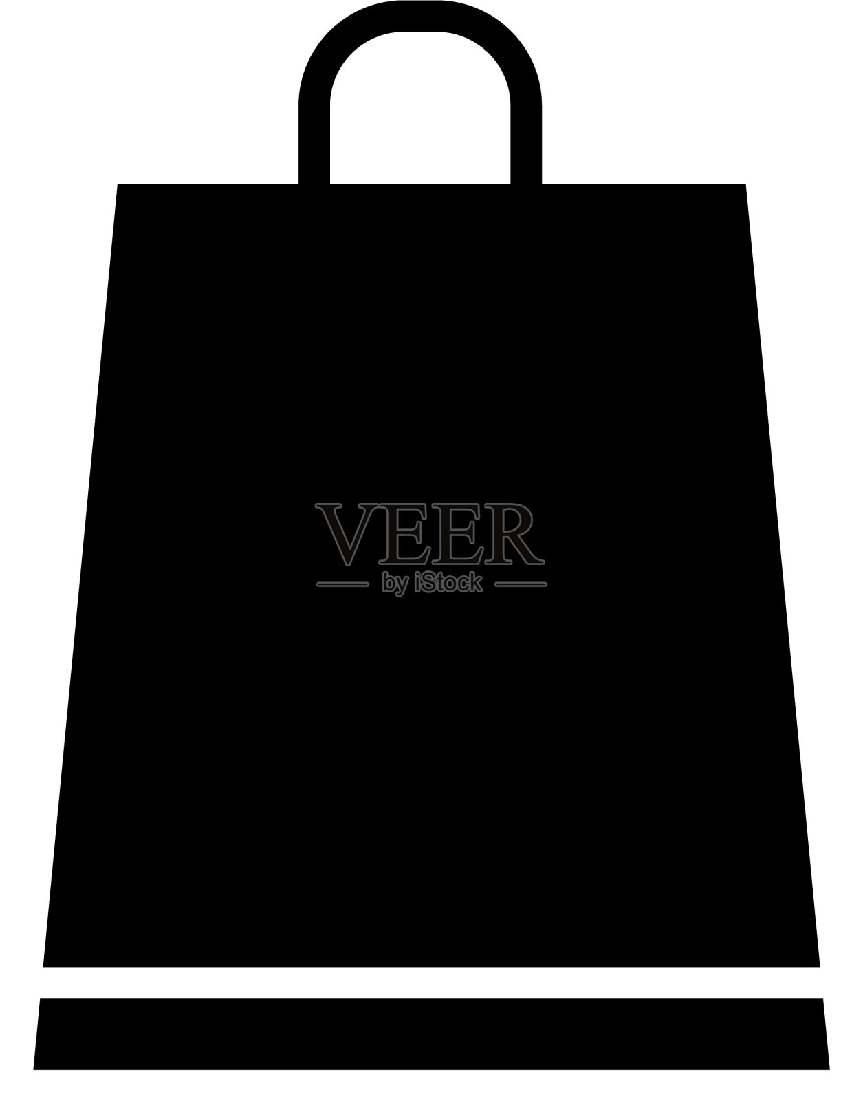 购物袋图标剪影风格图标素材