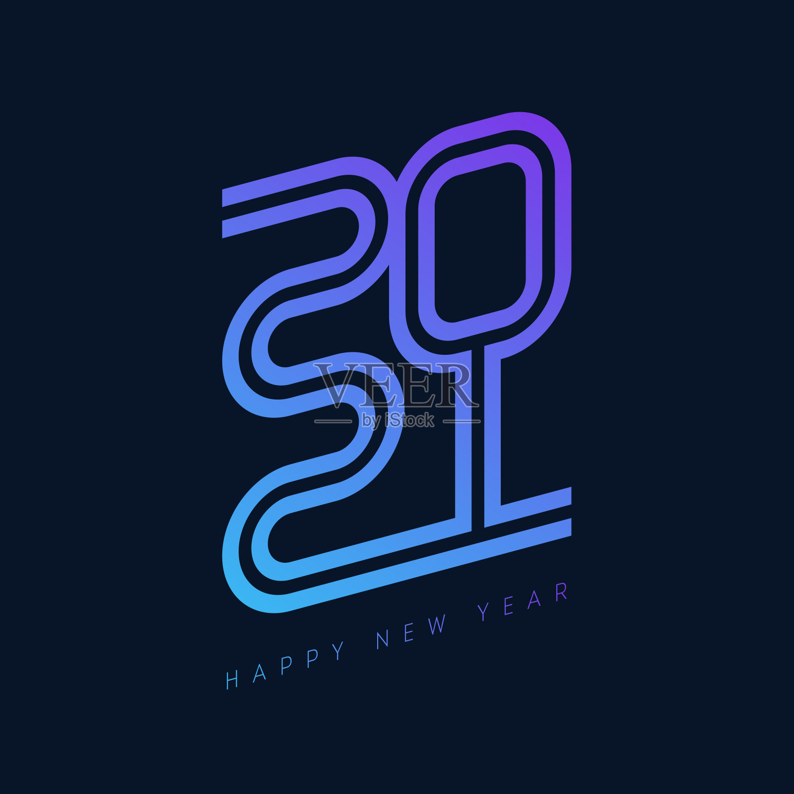 带有原始铭文的现代日历封面20 21。海报模板的夜舞会2021年。新年迪斯科舞会的邀请。插画图片素材