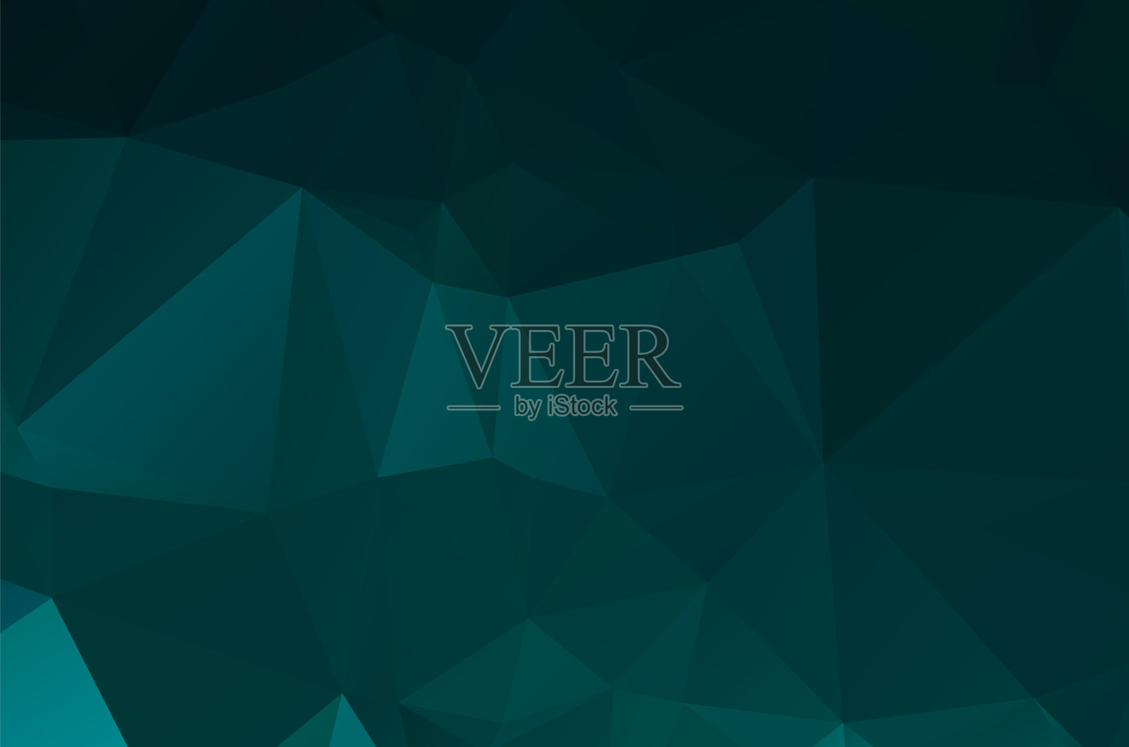 梯度绿色矢量发光三角形布局。闪闪发光的抽象插图插画图片素材