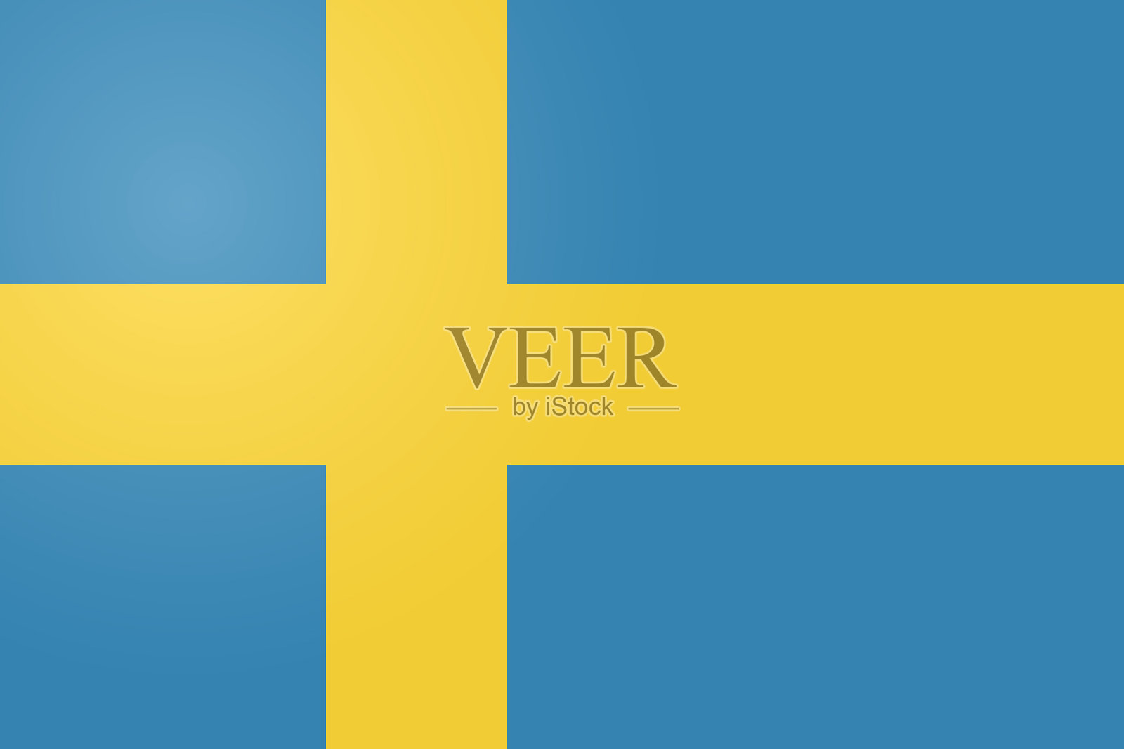 原始而简单的瑞典国旗孤立在插画图片素材