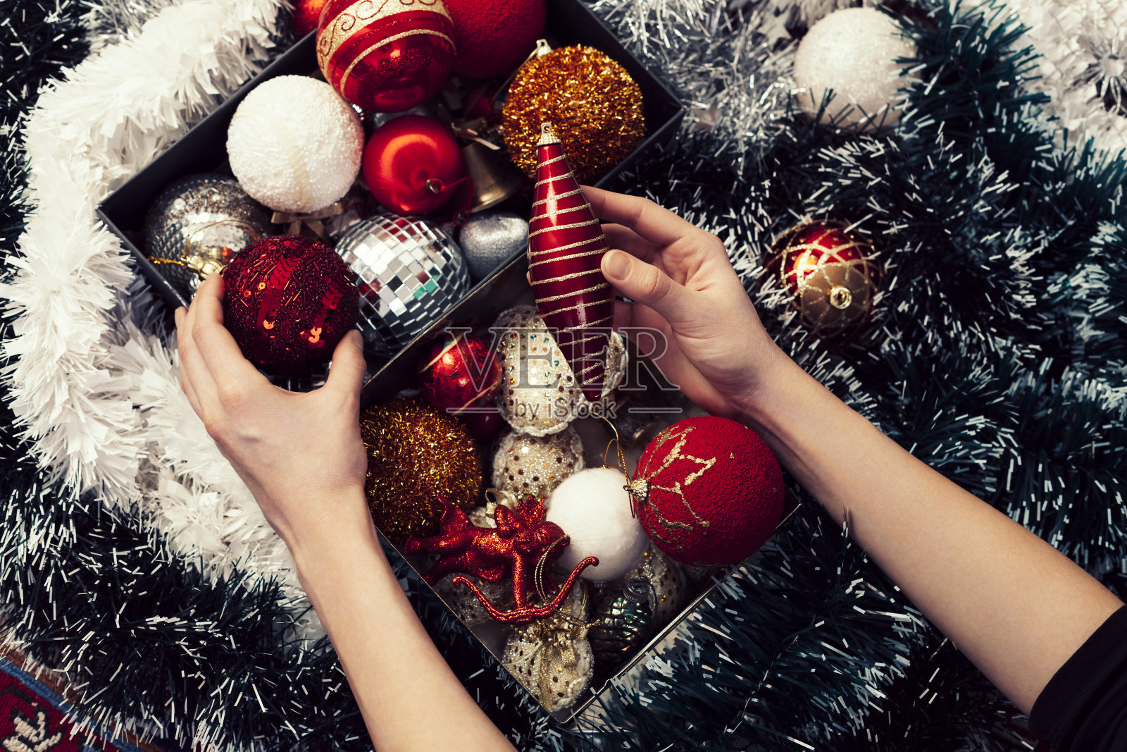 圣诞装饰品装饰照片摄影图片