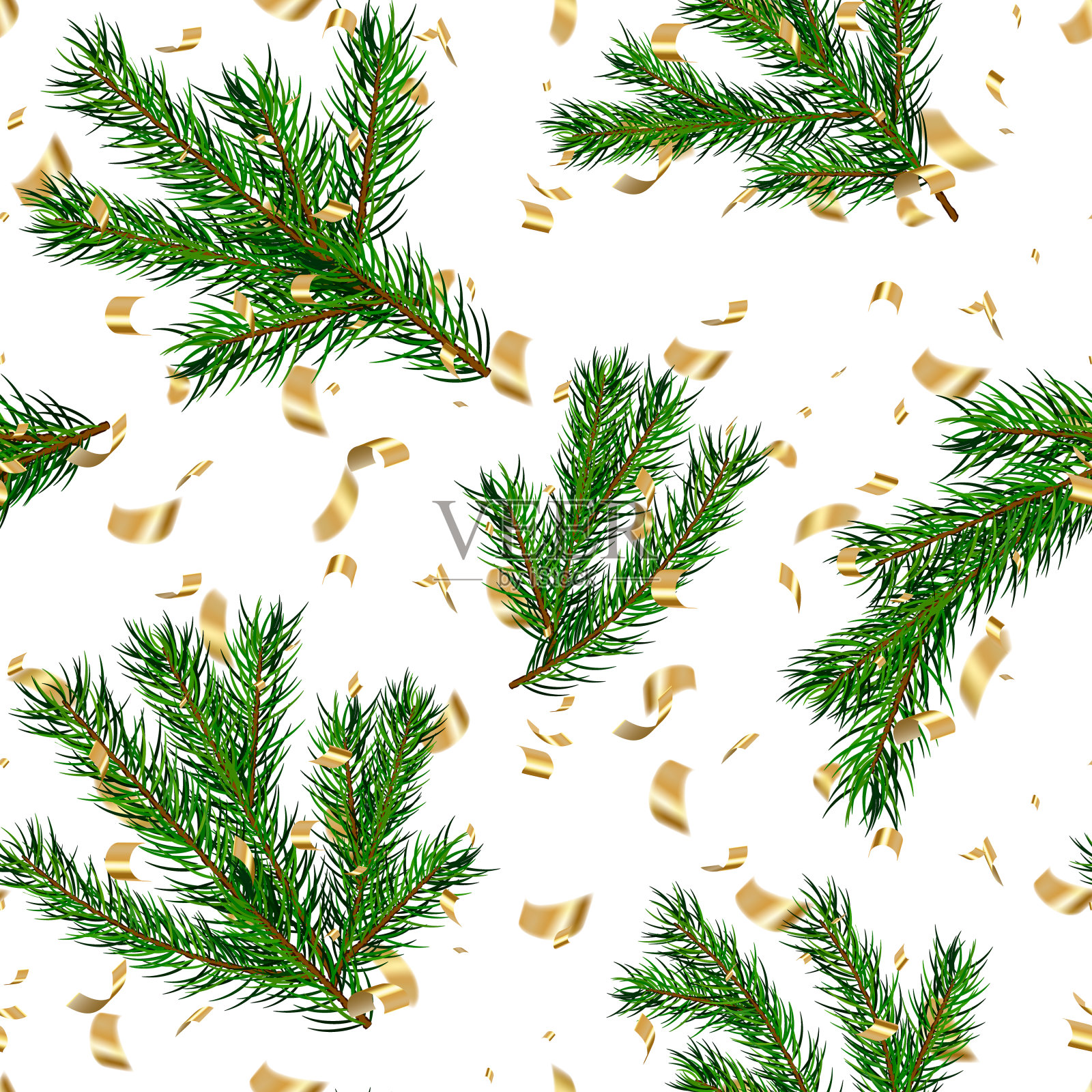 无缝衔接的圣诞和新年背景插画图片素材