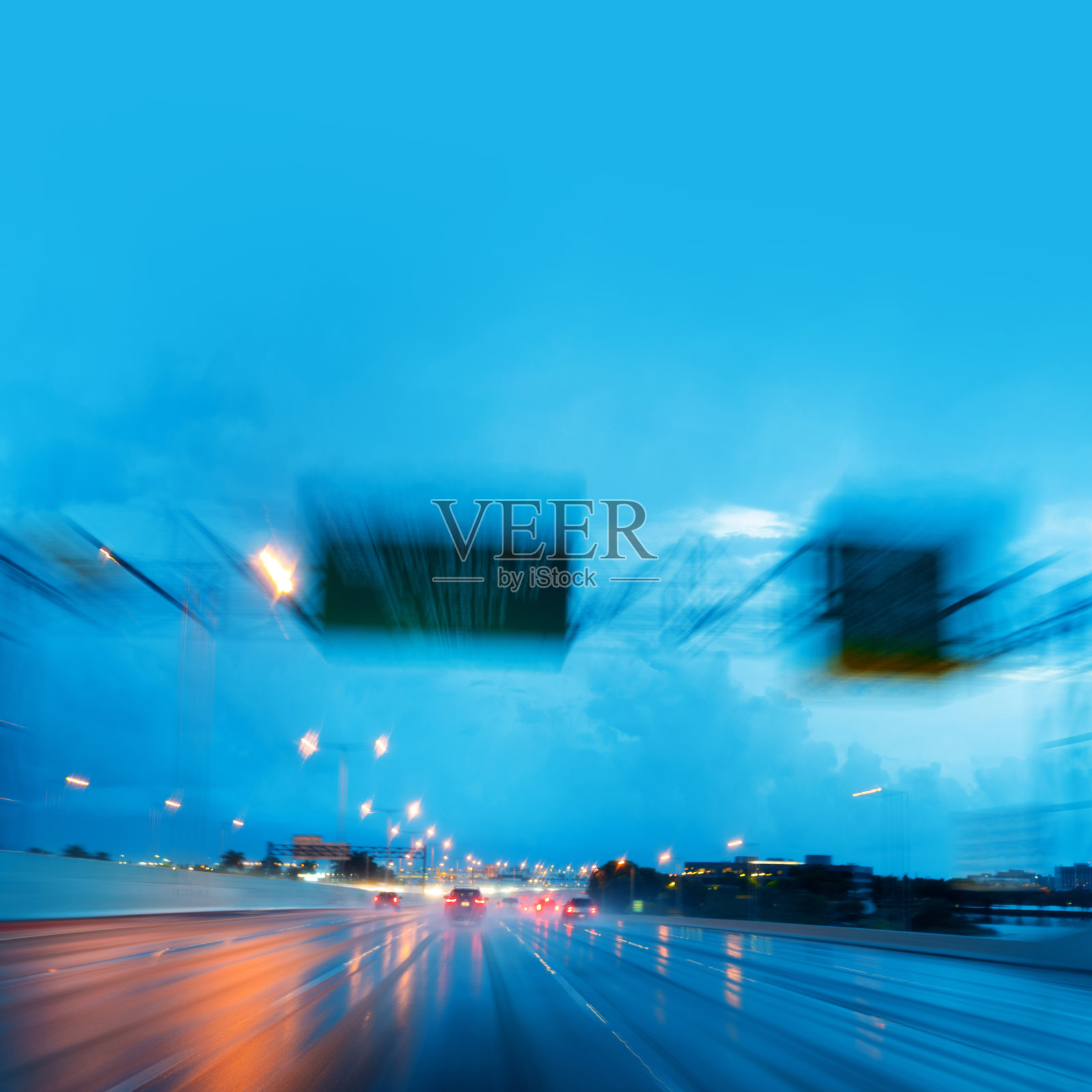 迈阿密高速公路天气潮湿照片摄影图片