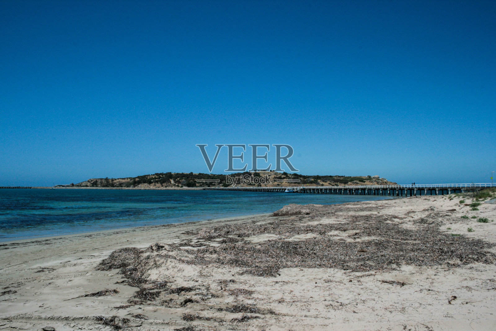 南澳大利亚的维克多港码头照片摄影图片