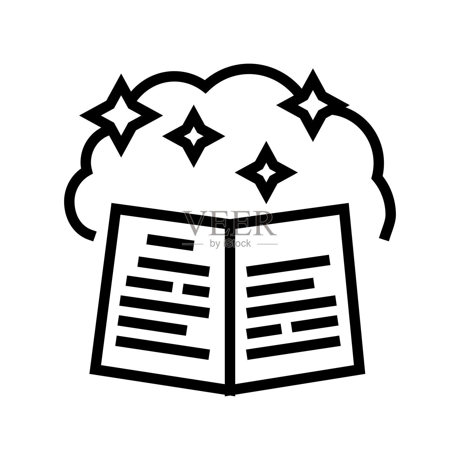 故事怀旧线图标矢量插图插画图片素材