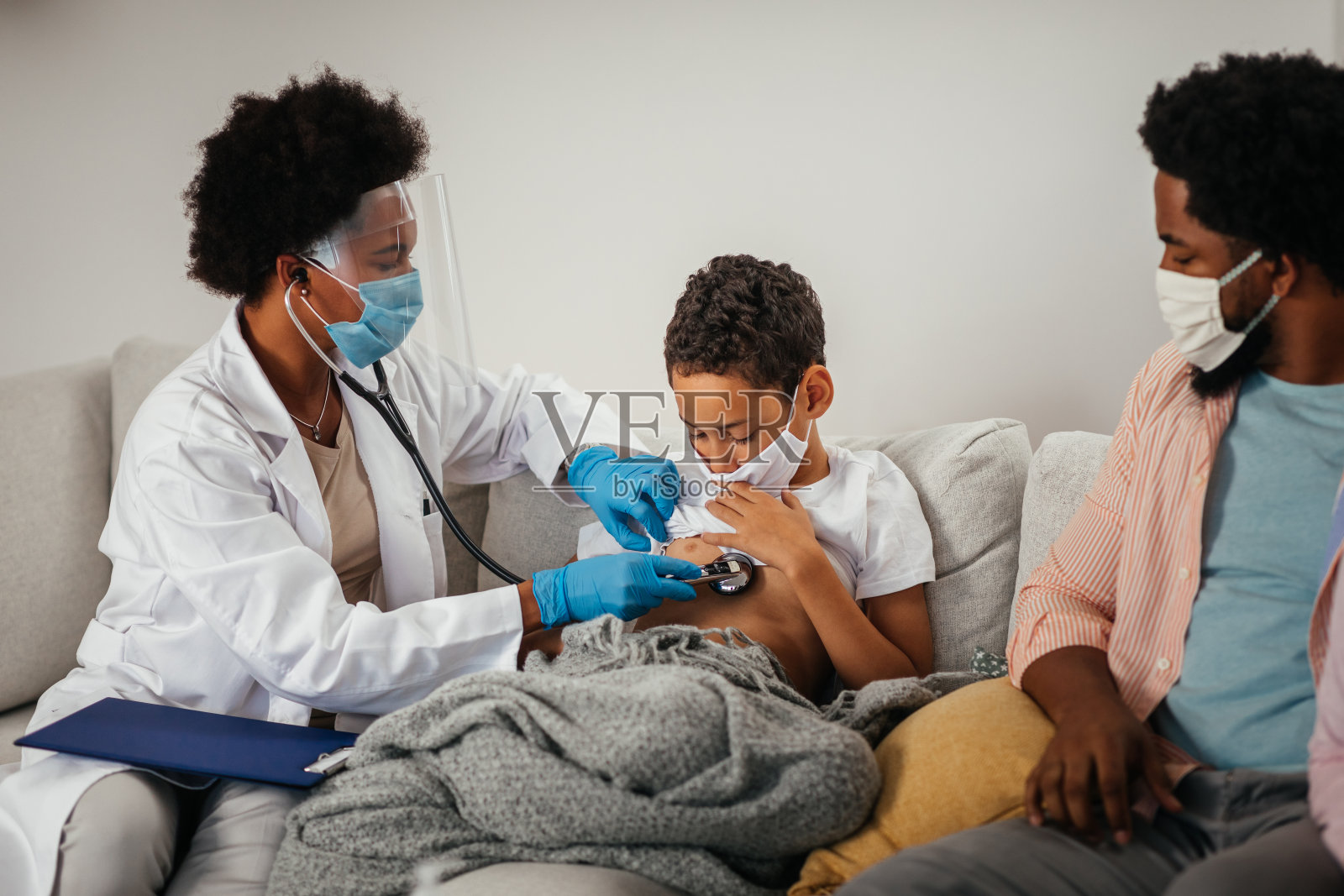 医疗保健工作者家访照片摄影图片