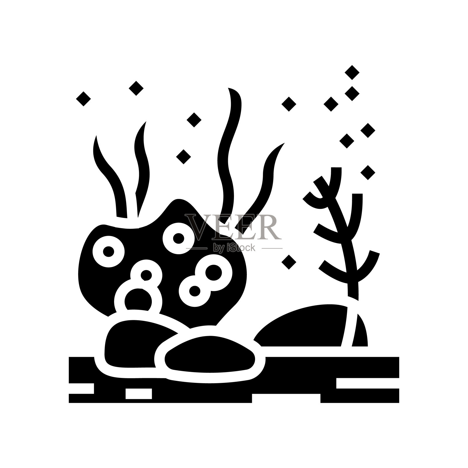 海底符号图标矢量插图插画图片素材