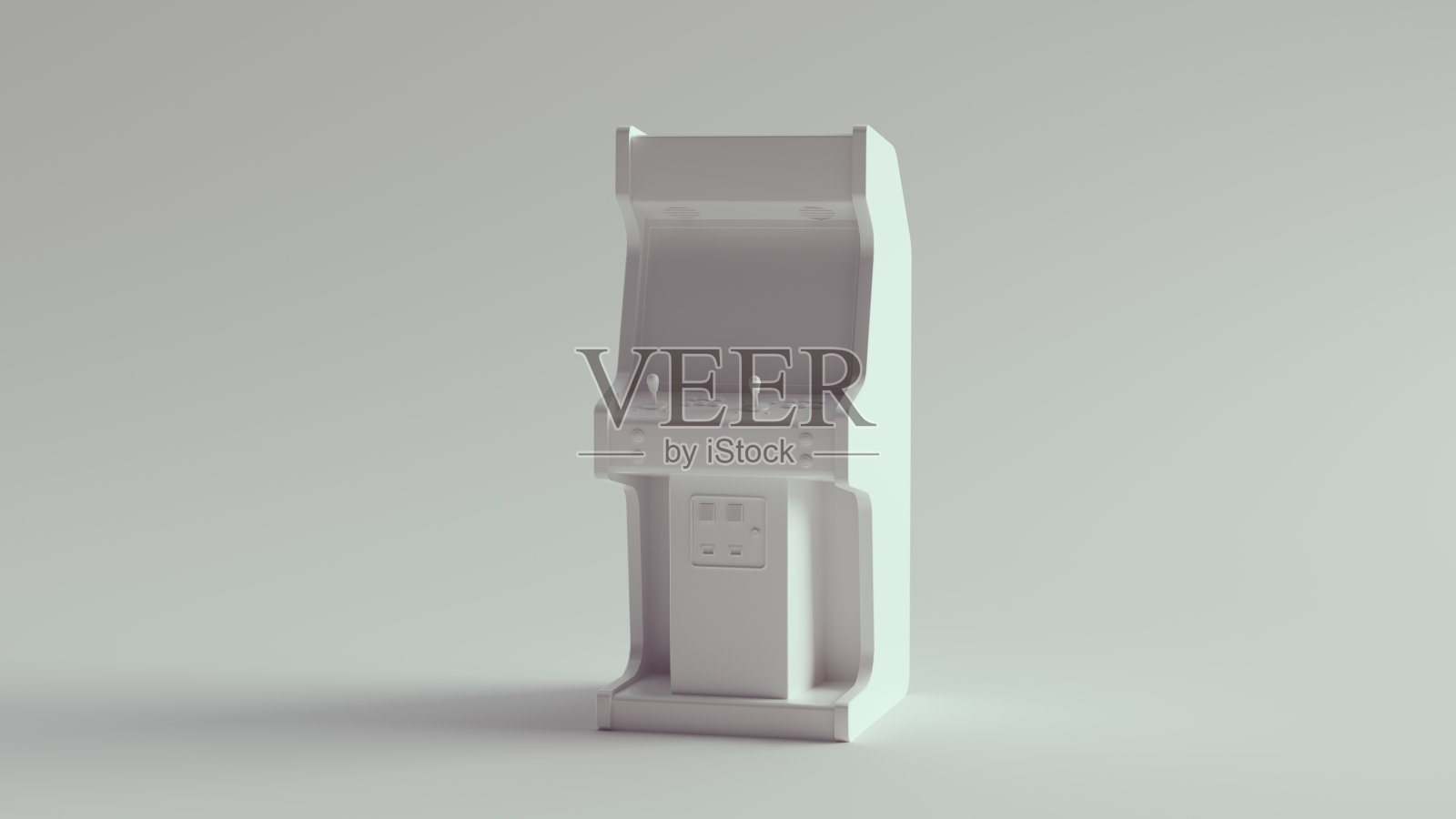 白色复古街机游戏机照片摄影图片