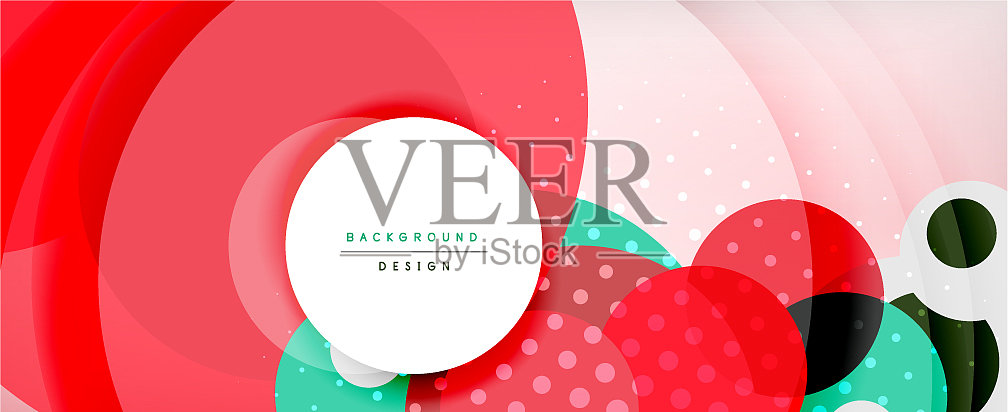 时尚简约圆抽象背景动态插画图片素材