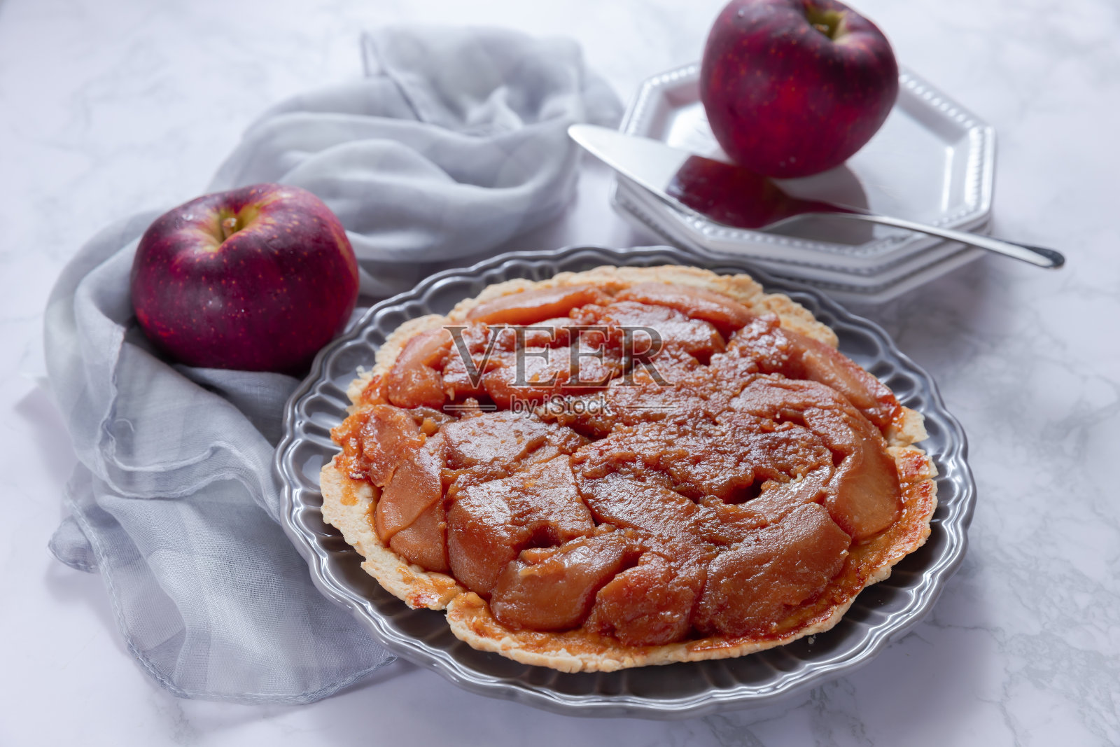 法国的水果馅饼照片摄影图片