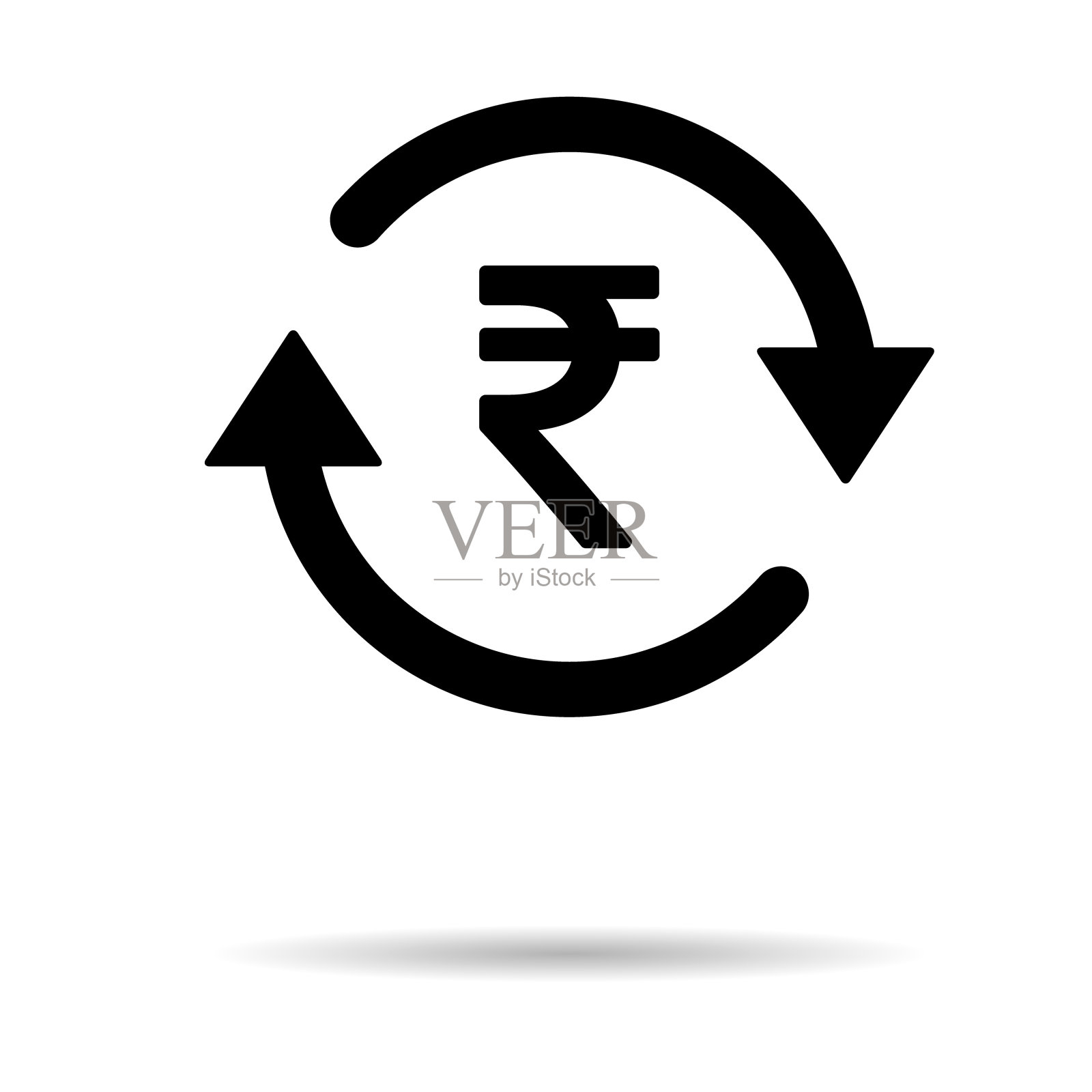 卢比货币图标,印度图形支付企业标志,市场经济矢量插图插画图片素材