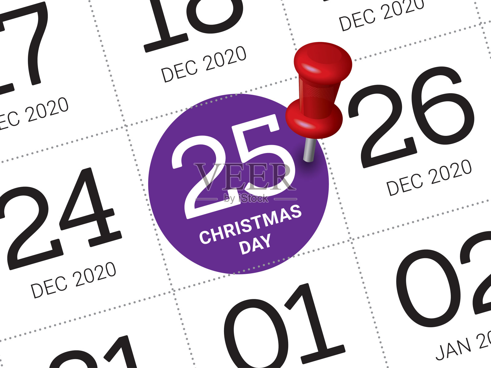 日记日历上的2021年圣诞节结束。插画图片素材