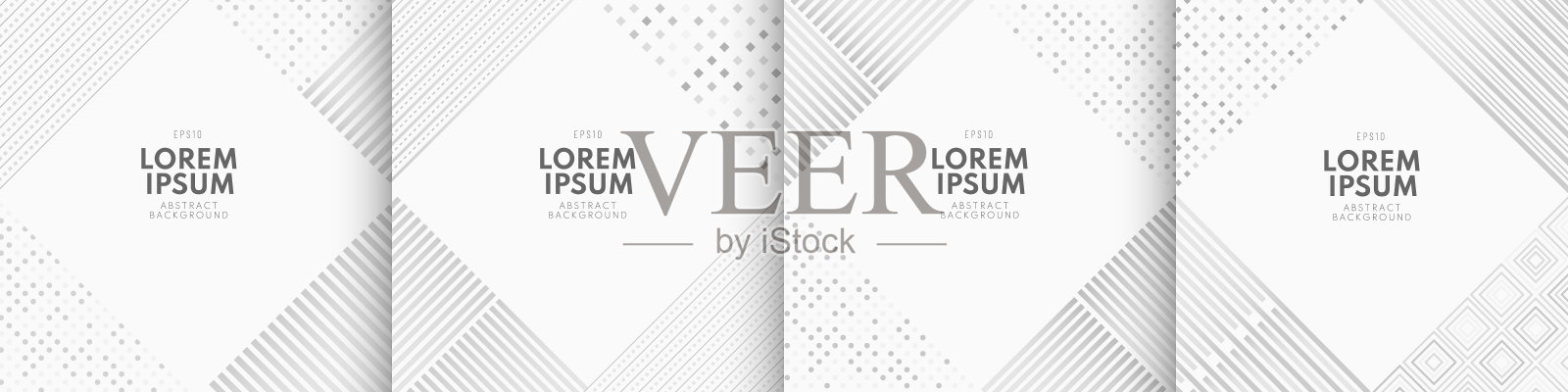 一套创意封面设计模板与点和对角线。最小的黑白几何图案设计。背景横幅,传单,目录,海报,小册子,书,等。矢量图插画图片素材