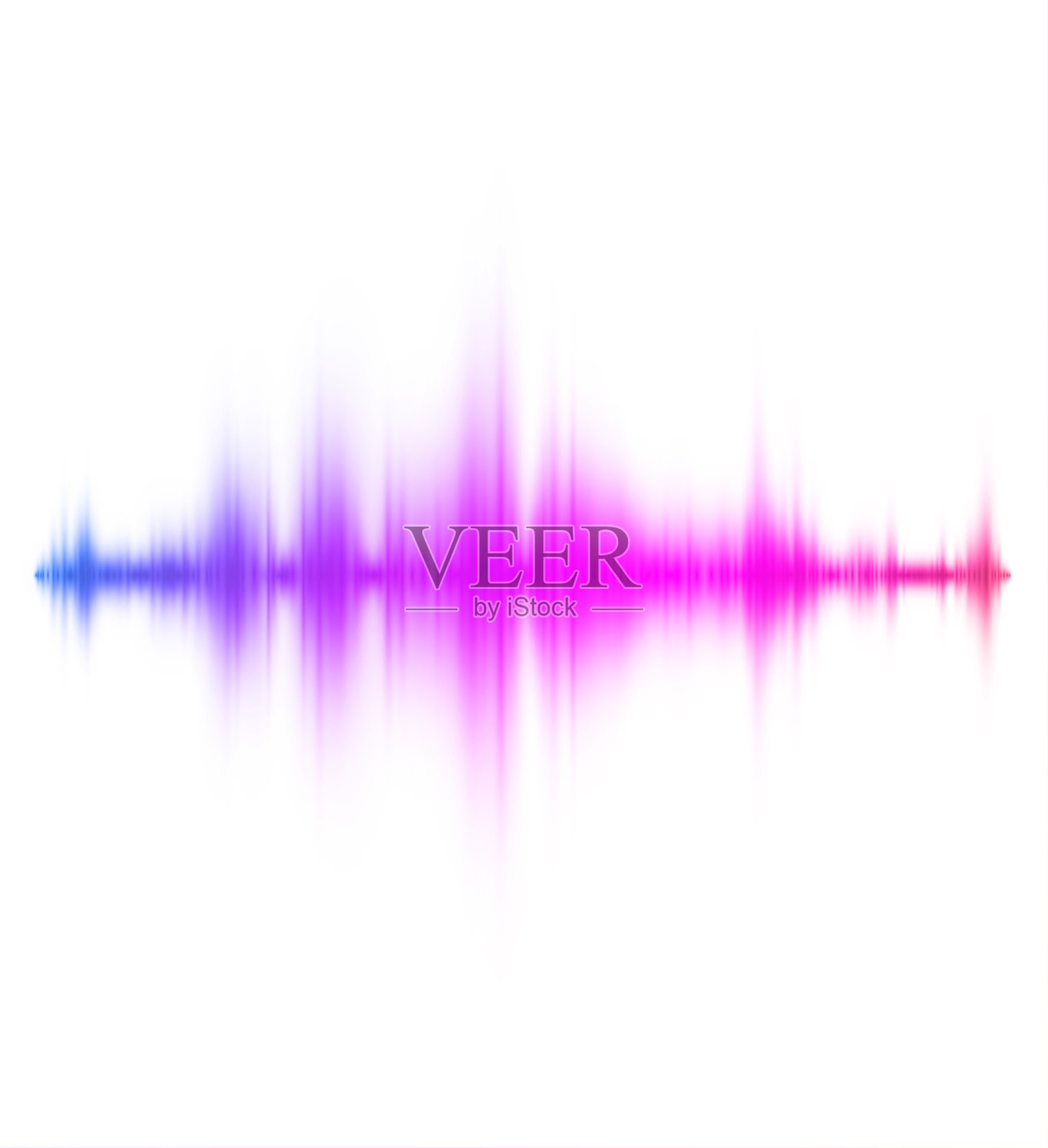 抽象的多色模糊声波。插画图片素材