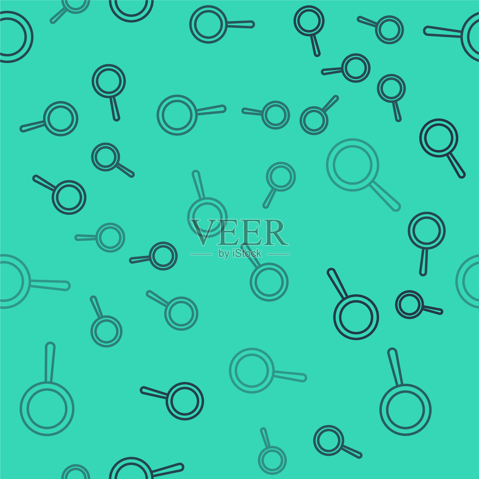 黑线煎锅图标孤立无缝插画图片素材