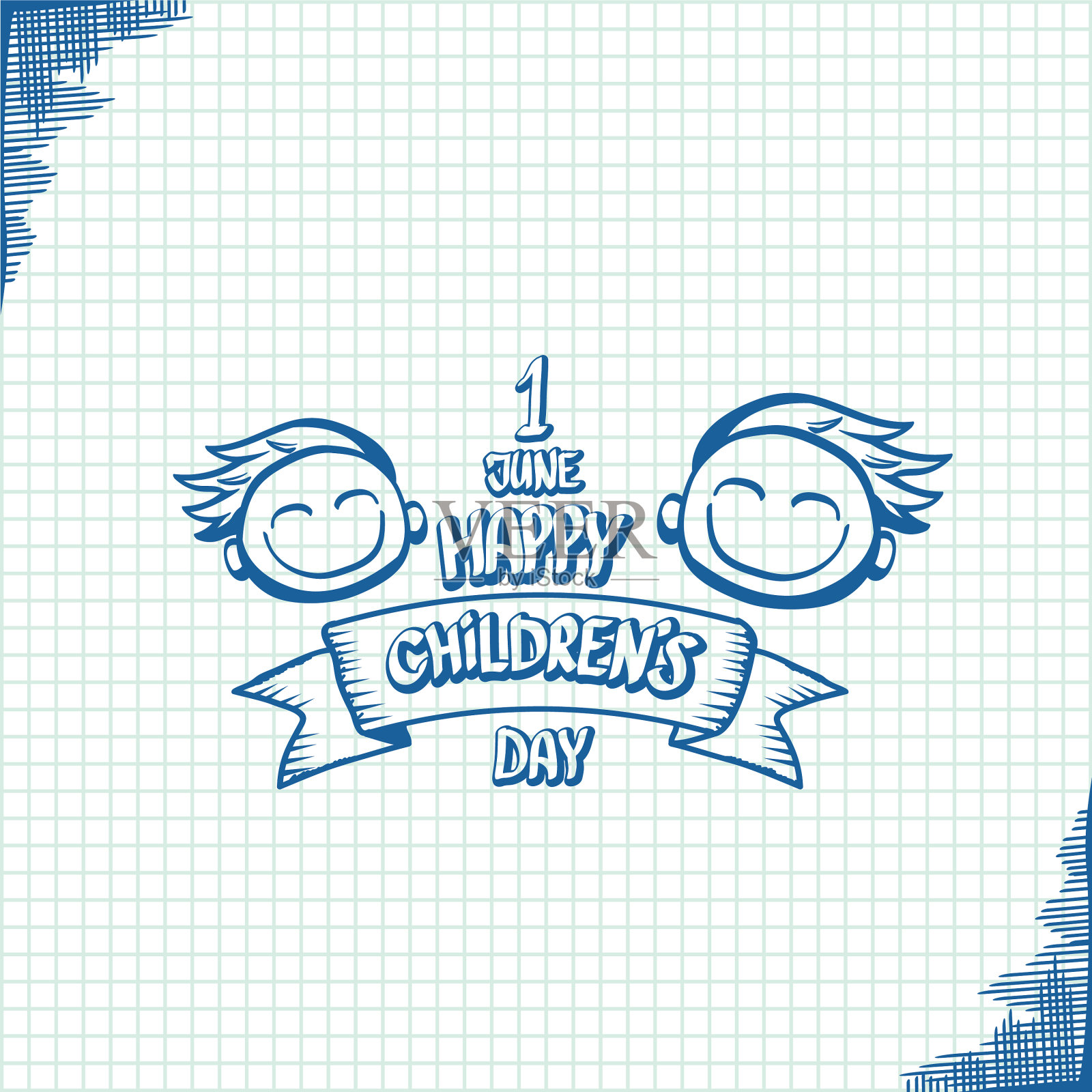 6月1日国际儿童节卡通涂鸦插画图片素材