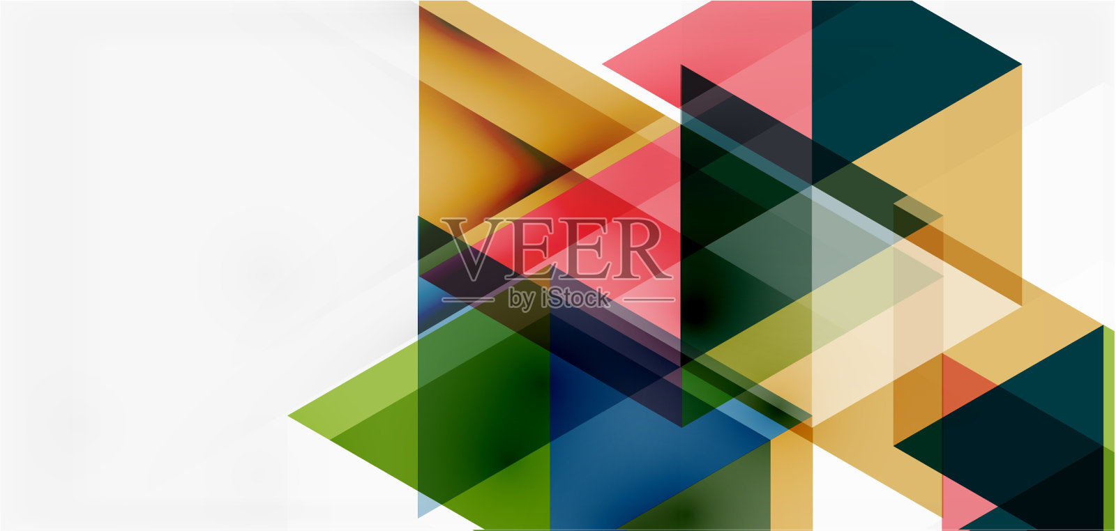 几何抽象背景马赛克三角形和插画图片素材